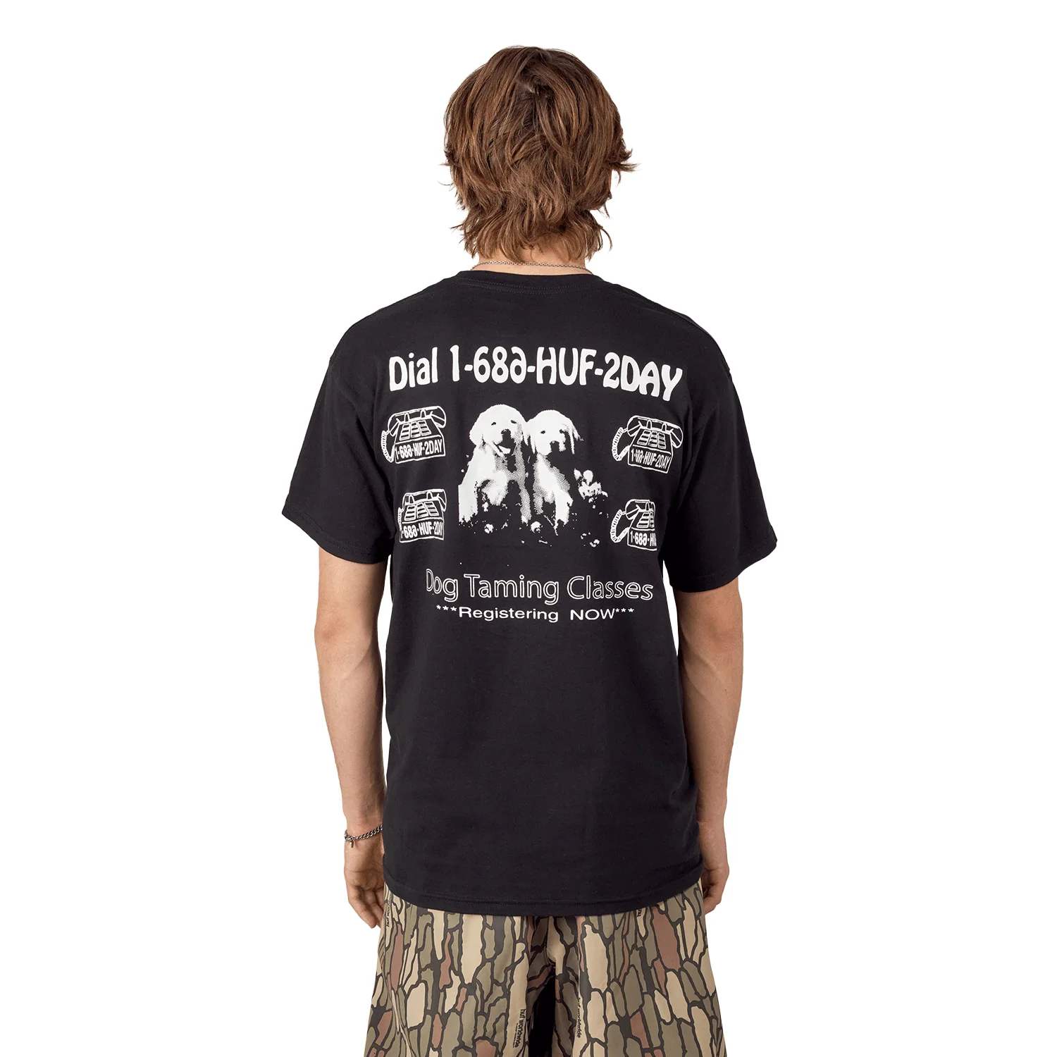 686 Huf 2 Day Heavyweight Premium Short Sleeve T-Shirt Huf Black - Image 2