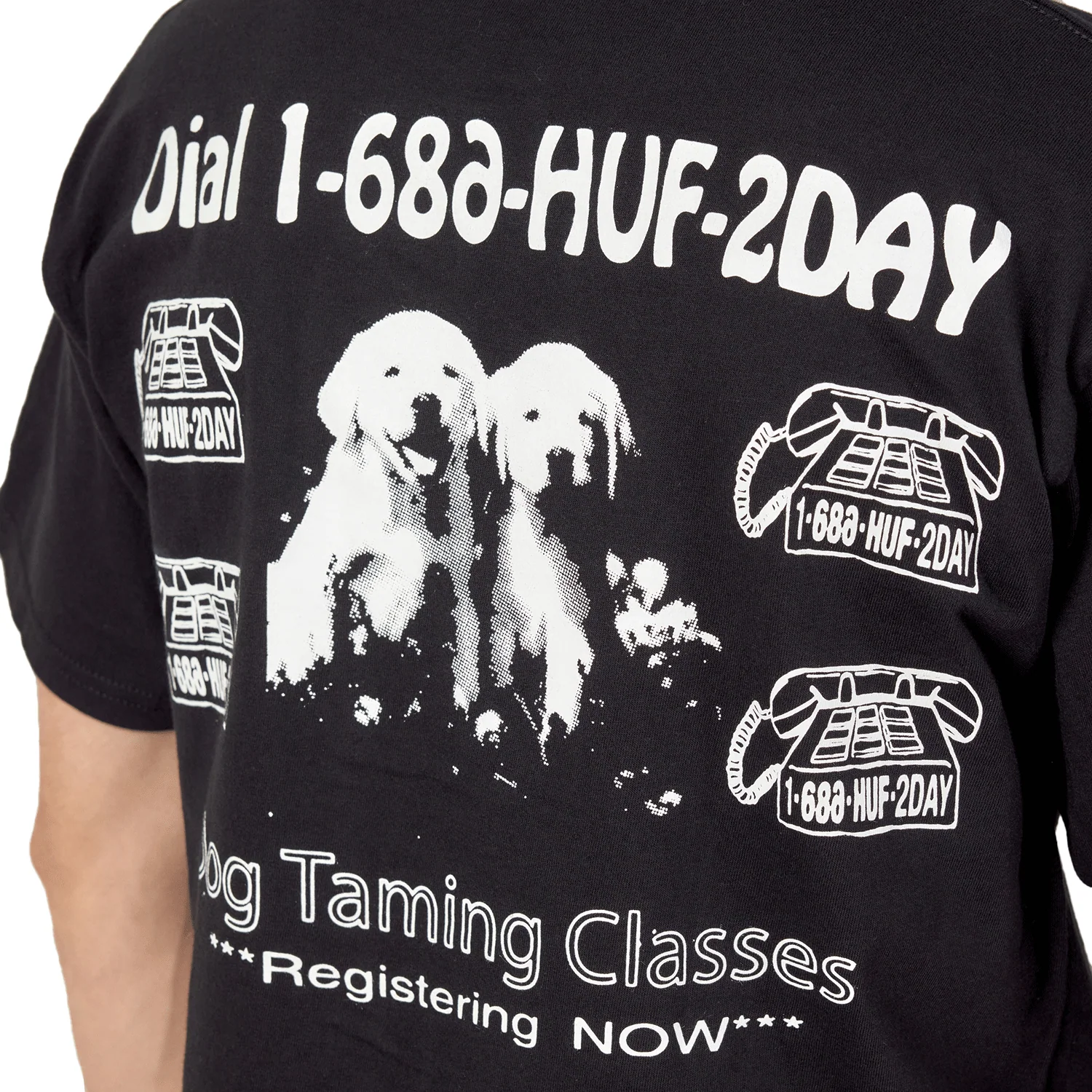 686 Huf 2 Day Heavyweight Premium Short Sleeve T-Shirt Huf Black - Image 3