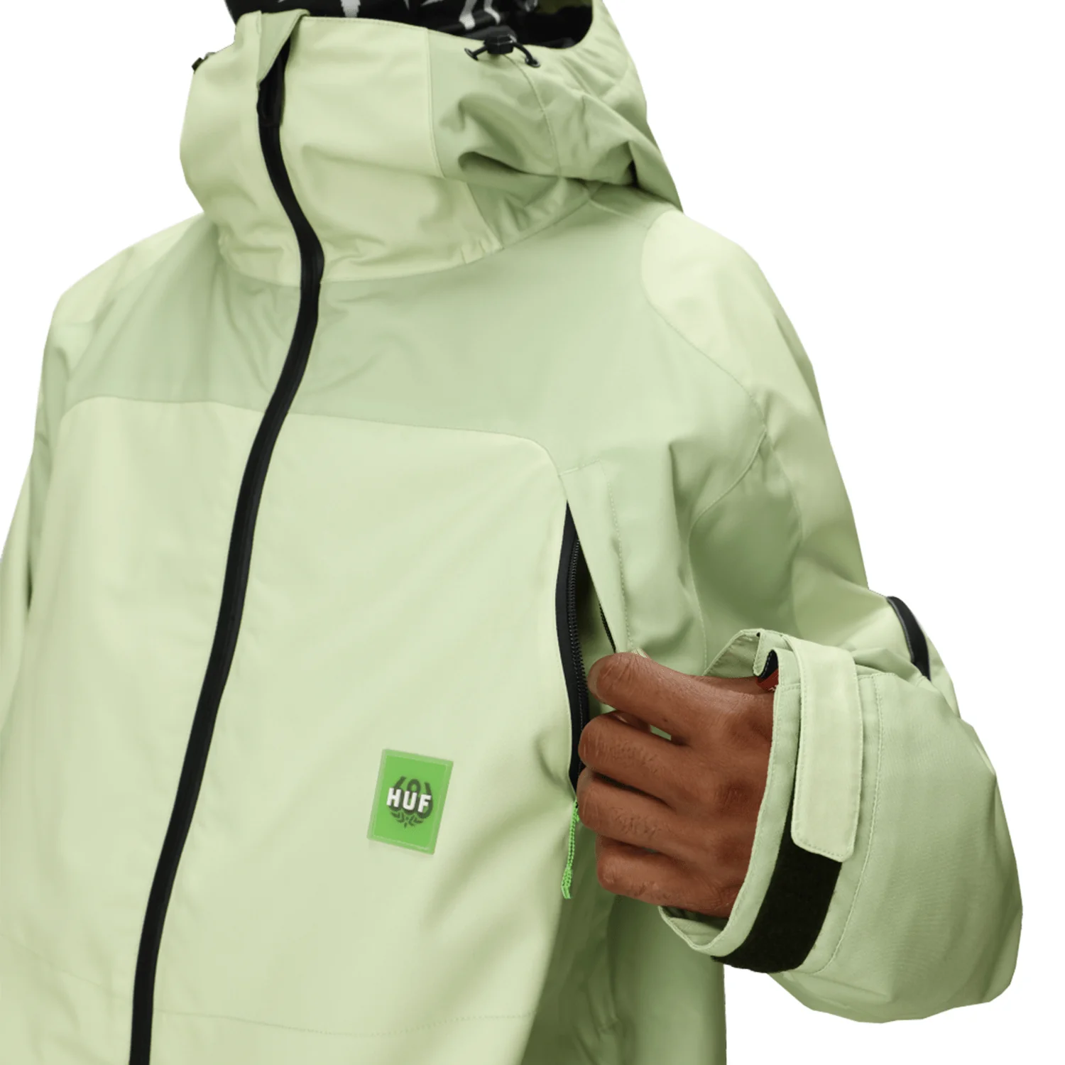 686 Huf Men's Double H Shell Jacket 2026 Huf Green Colorblock - Image 5