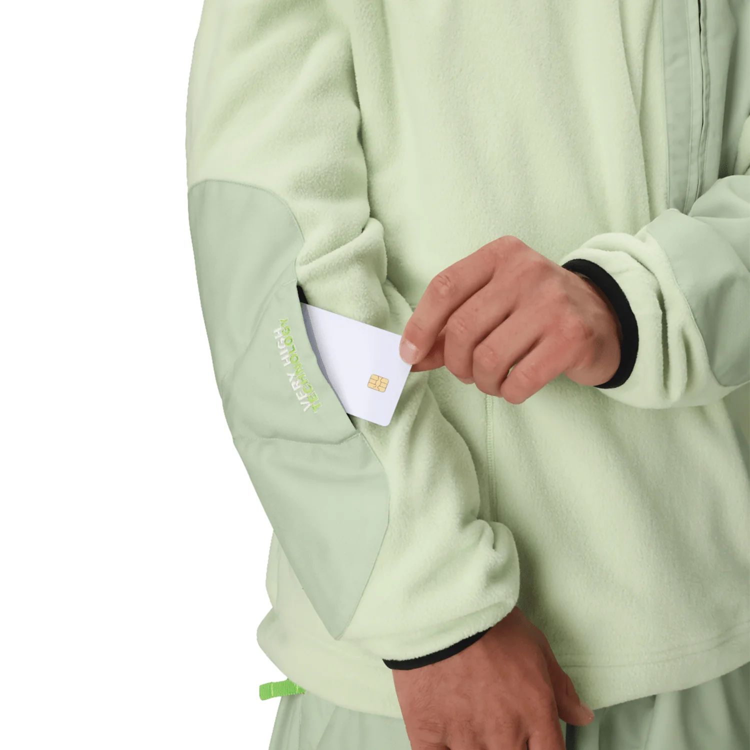 686 Huf  Men's Fleece Crewneck 2026 Green Colorblock - Image 6