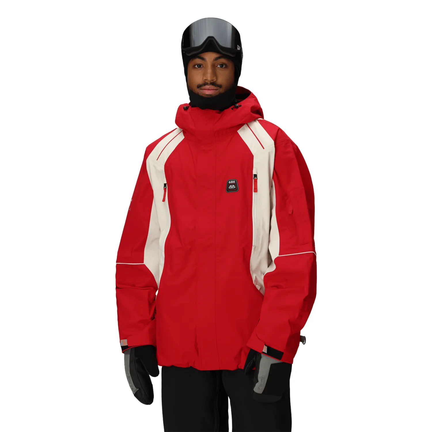 686 Men's 2002 X3 Shell Jacket 2026 True Red Colorblock