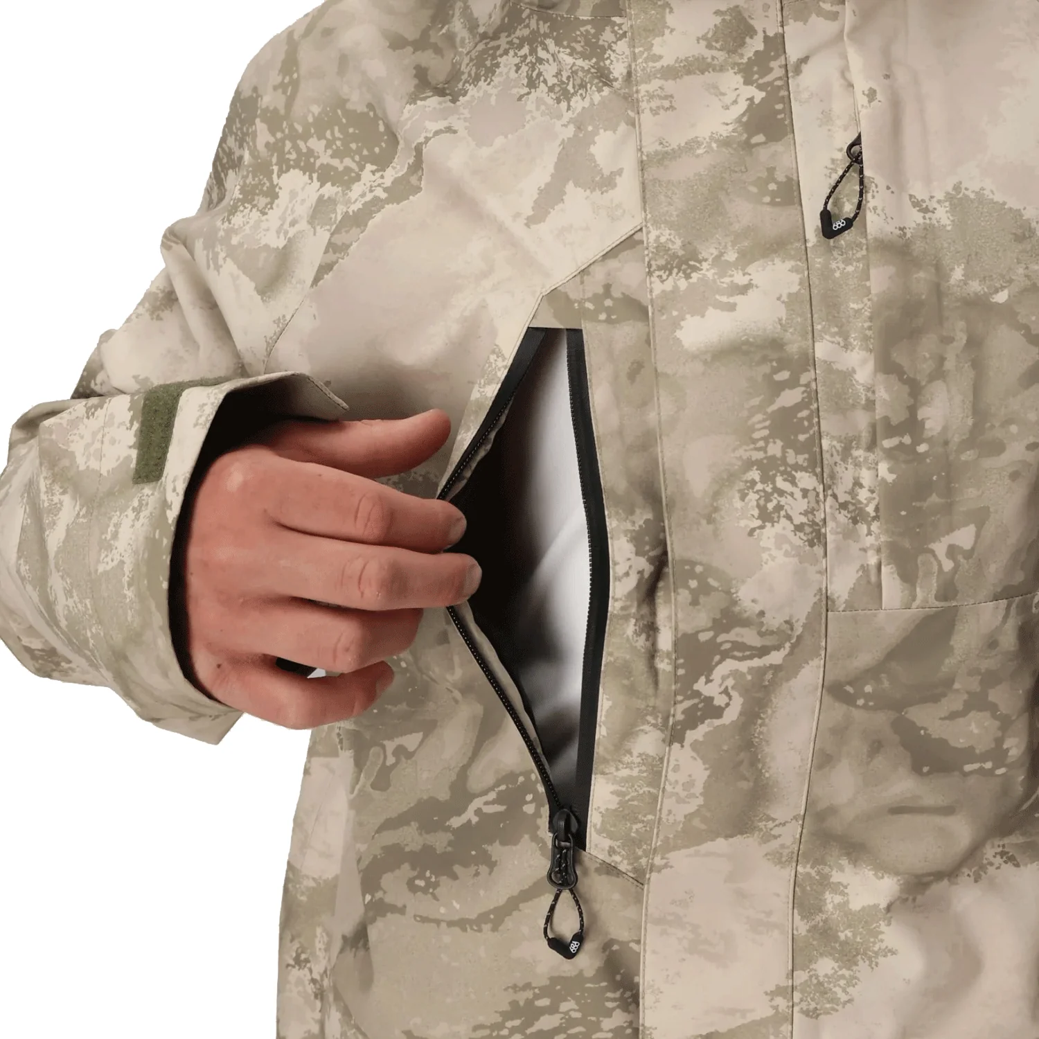 686 Men's Gore-Tex Core Shell Jacket 2026 Limestone Hemisphere Print - Image 2