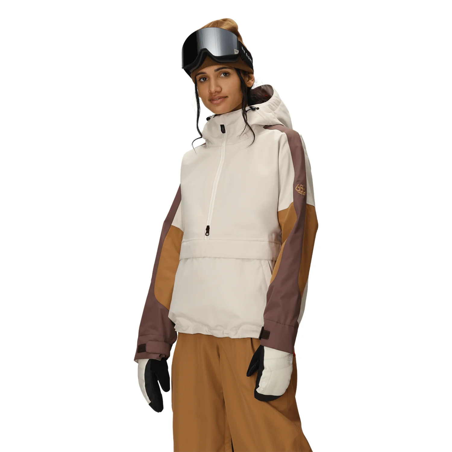 686 Women's Outline Shell Anorak 2026 Limestone Colorblock