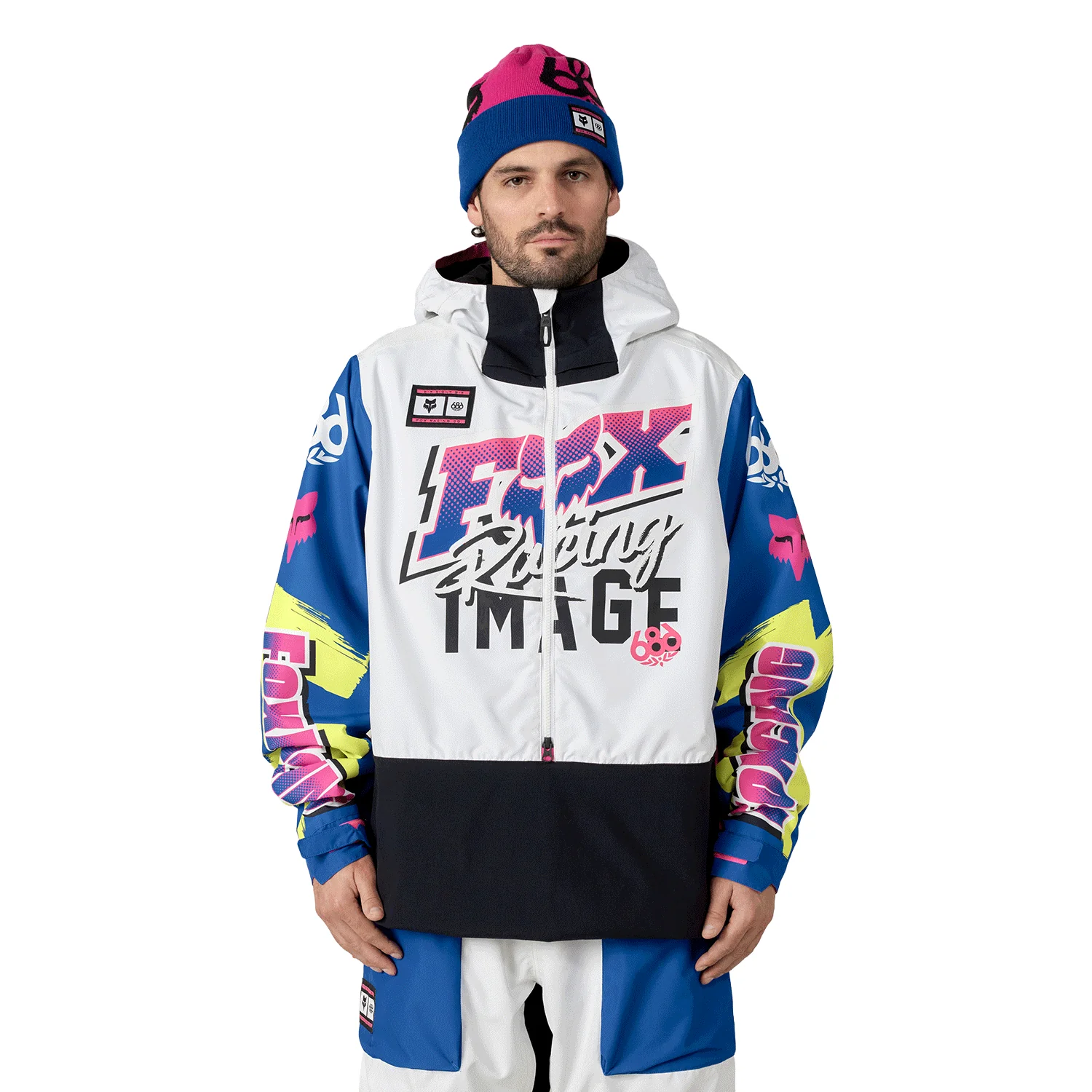 686 x Fox Shell Anorak 2026 Fox White Colourblock