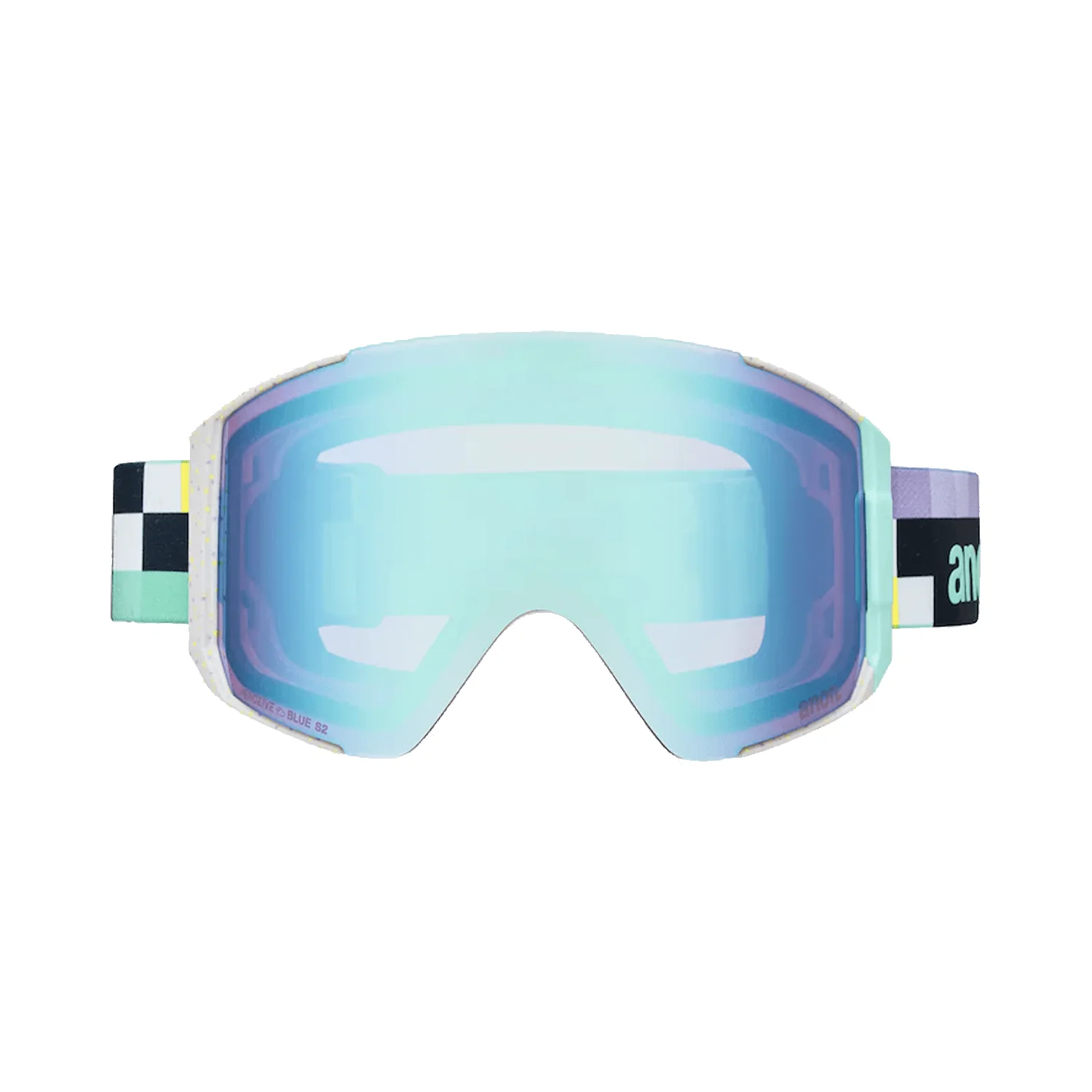 Anon Sync Low Bridge Fit Goggles Pixel/Perceive Variable Blue + Perceive Cloudy Pink