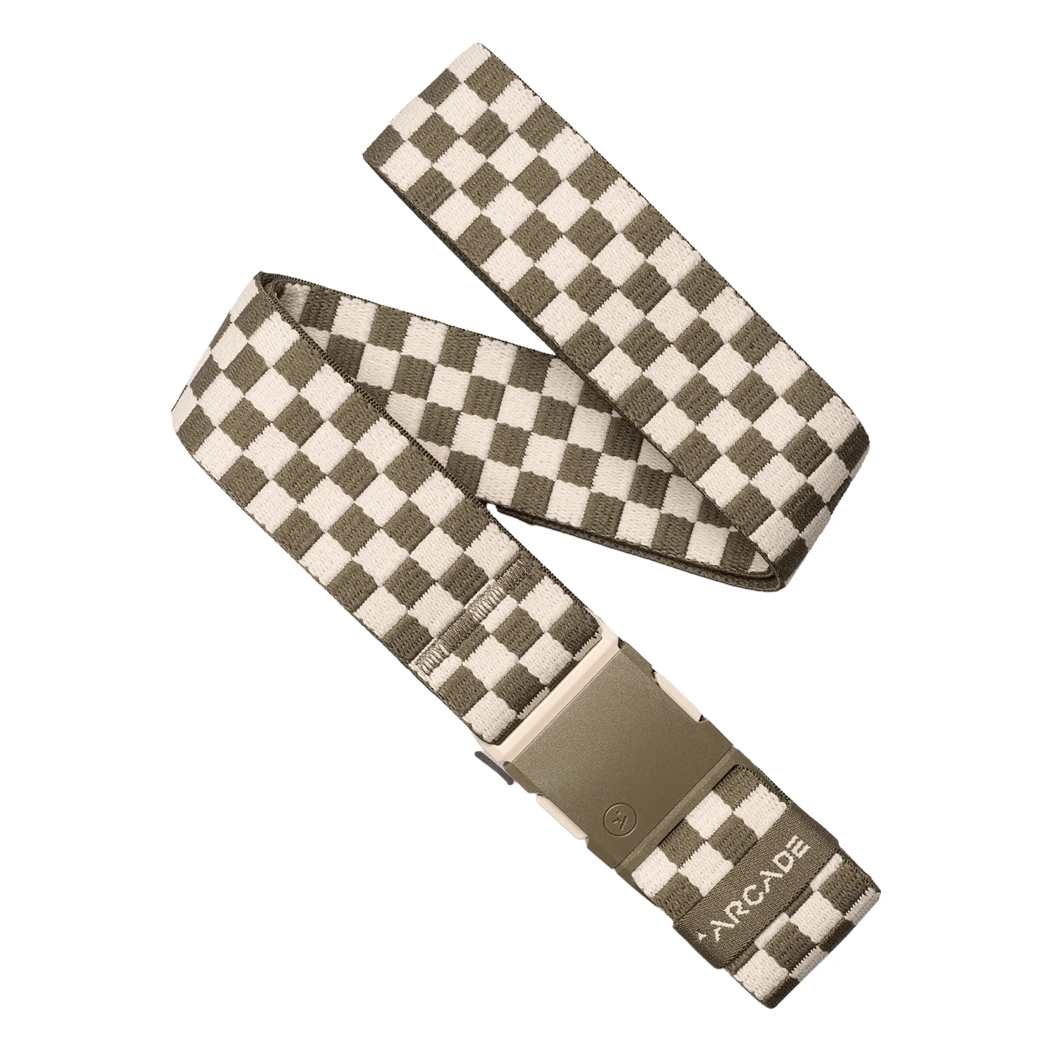 Arcade Check Belt Crocodile/Khaki