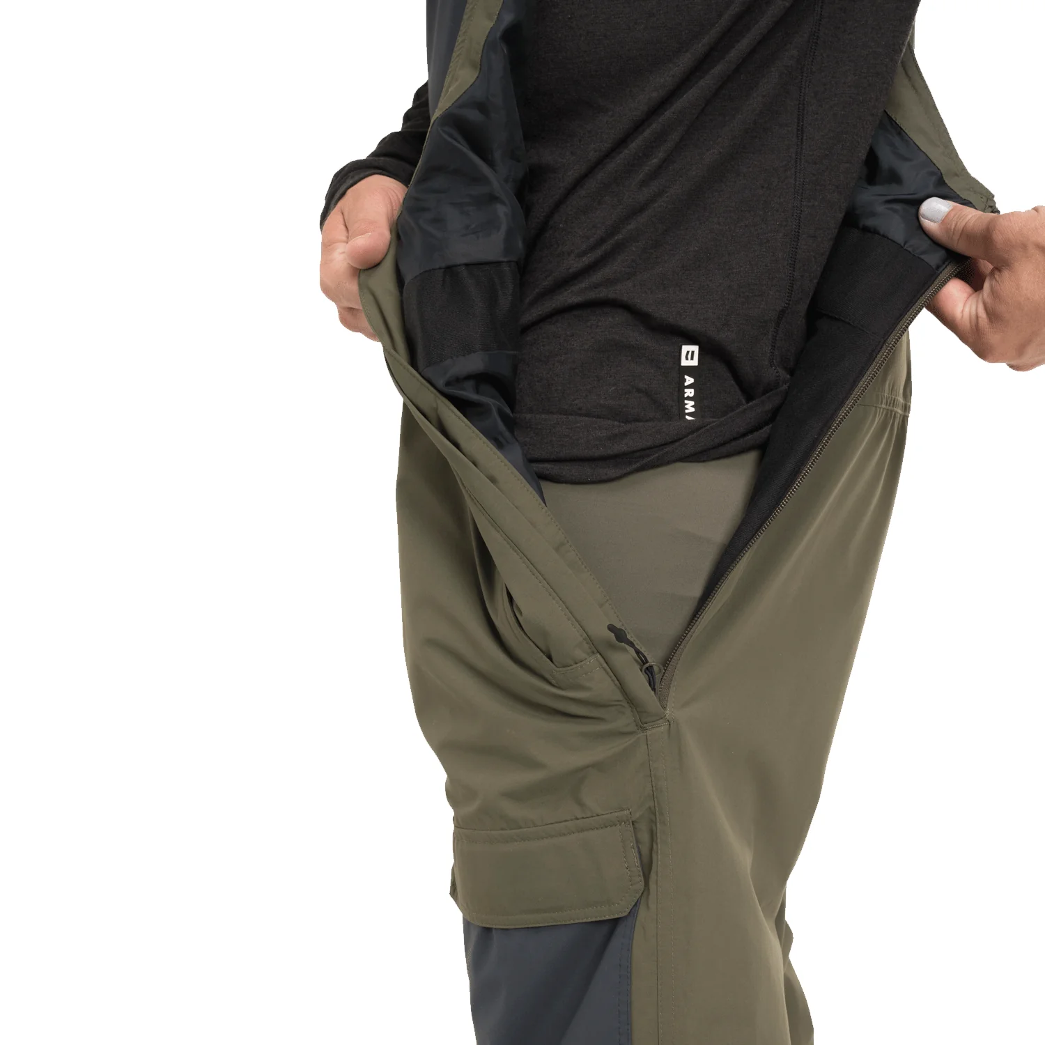 Armada Men's Sumpter 2L Bib Pant 2024 Olive Indigo - Image 3