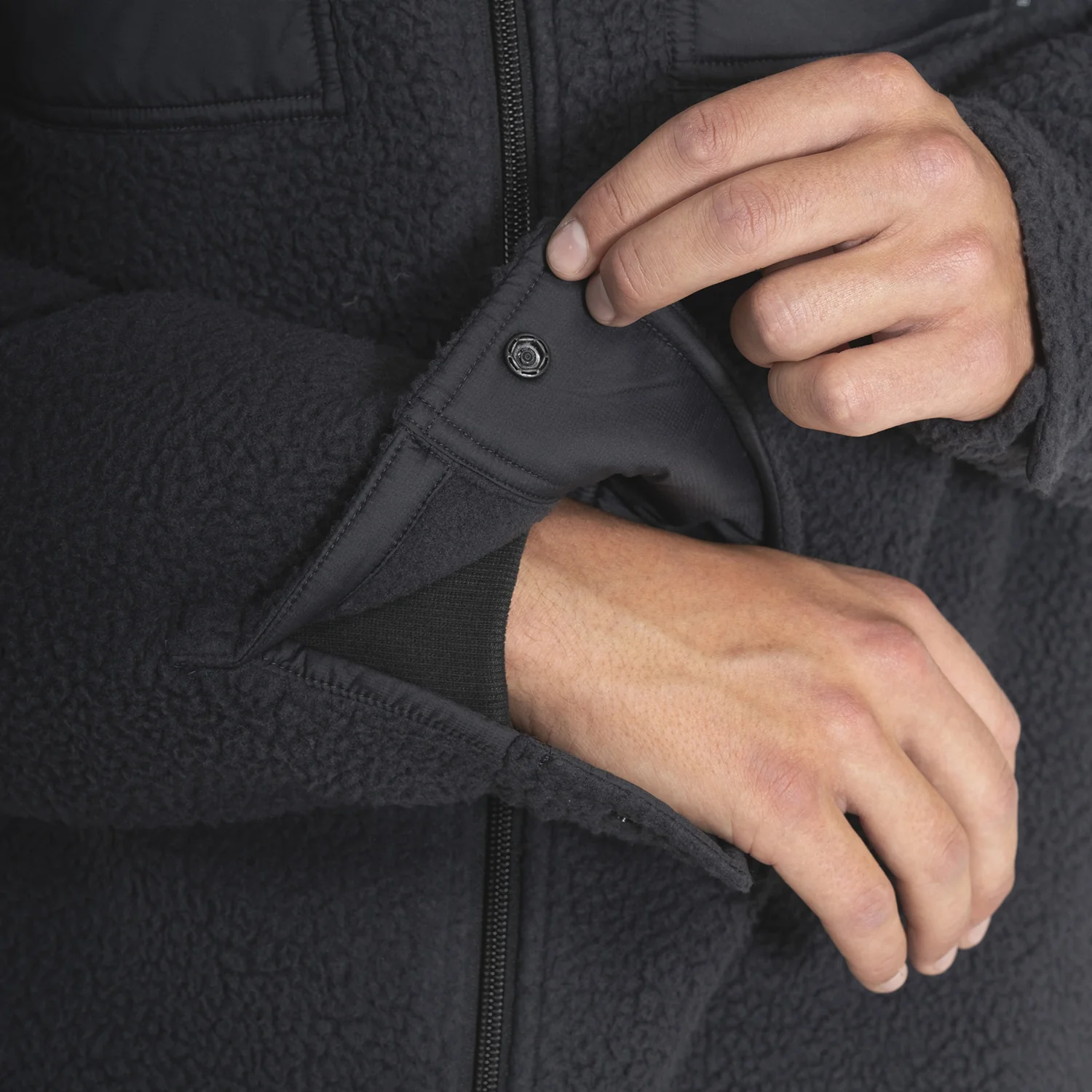 Armada Unisex Odus Fleece Sweater Black - Image 4