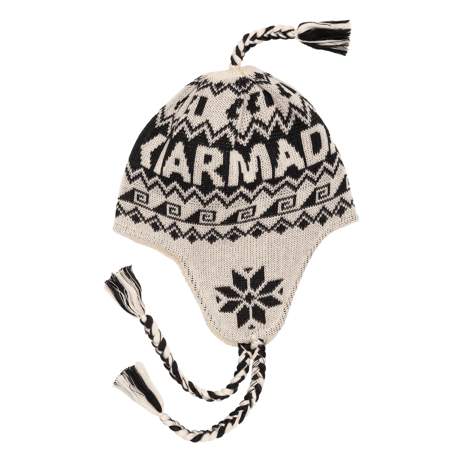 Armada Peruvian Beanie Black-Cream