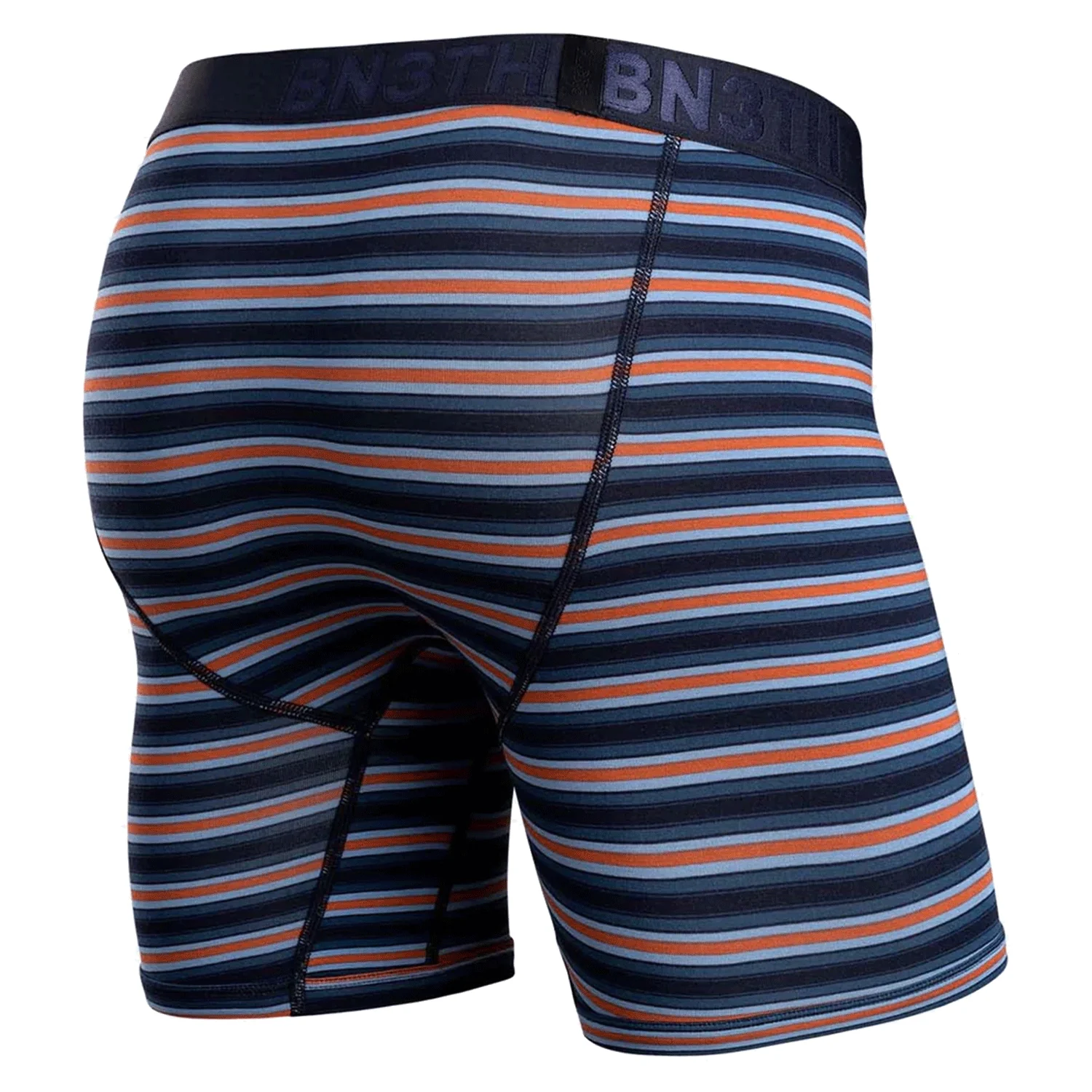 BN3TH Men's Classic Boxer Brief Print Track Stripe-Dark Navy - Image 2