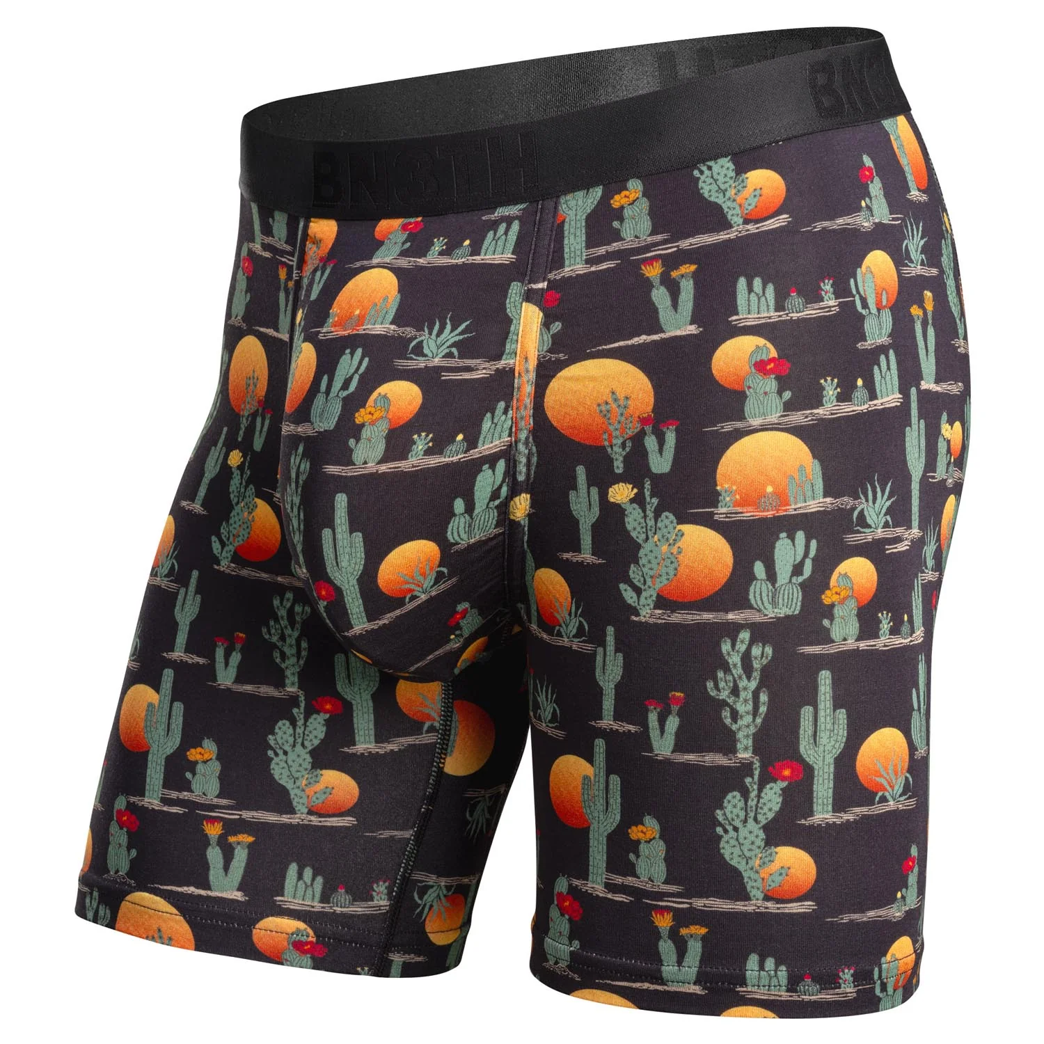 BN3TH Men's Classic Icon Boxer Brief Cacti-Black