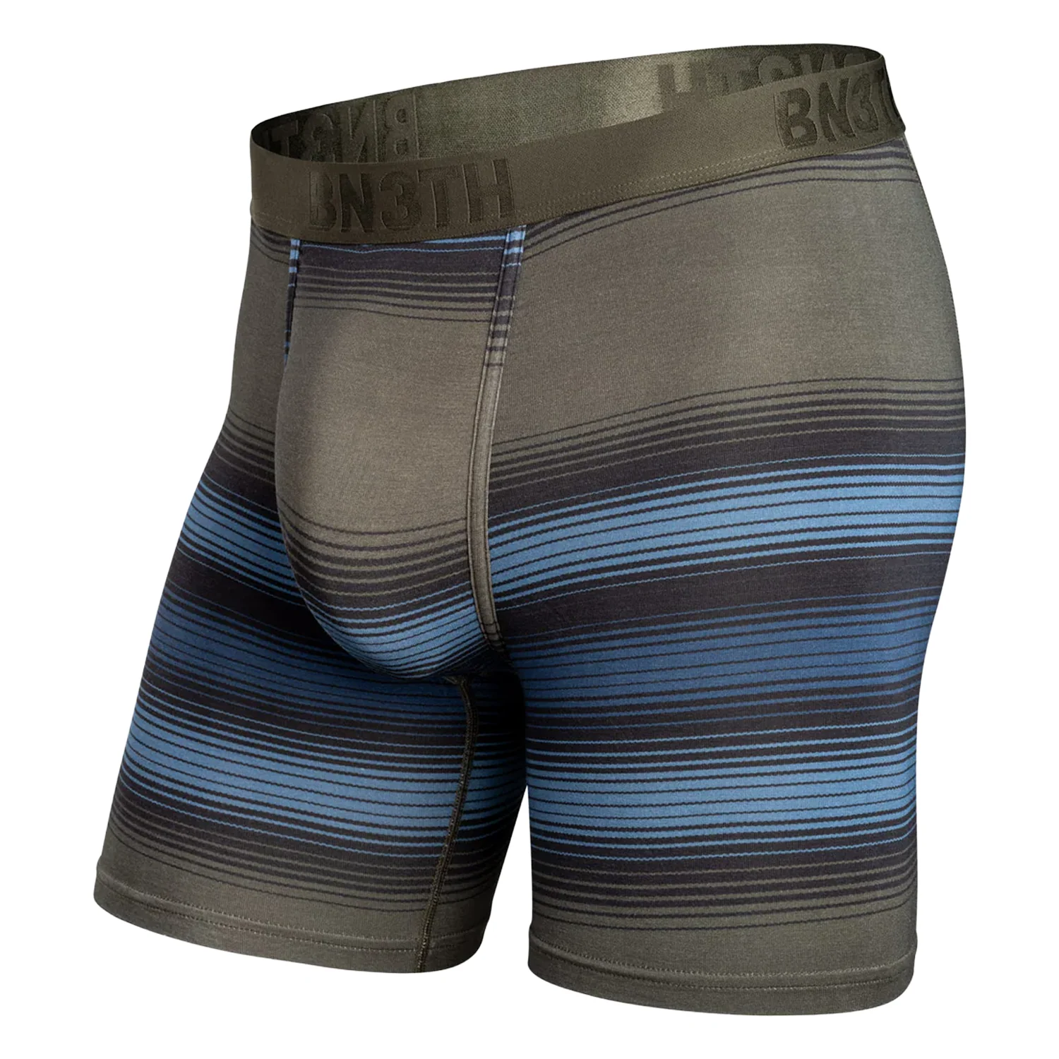 BN3TH Men's Classic Icon Boxer Brief Rhythm Stripe-Moss