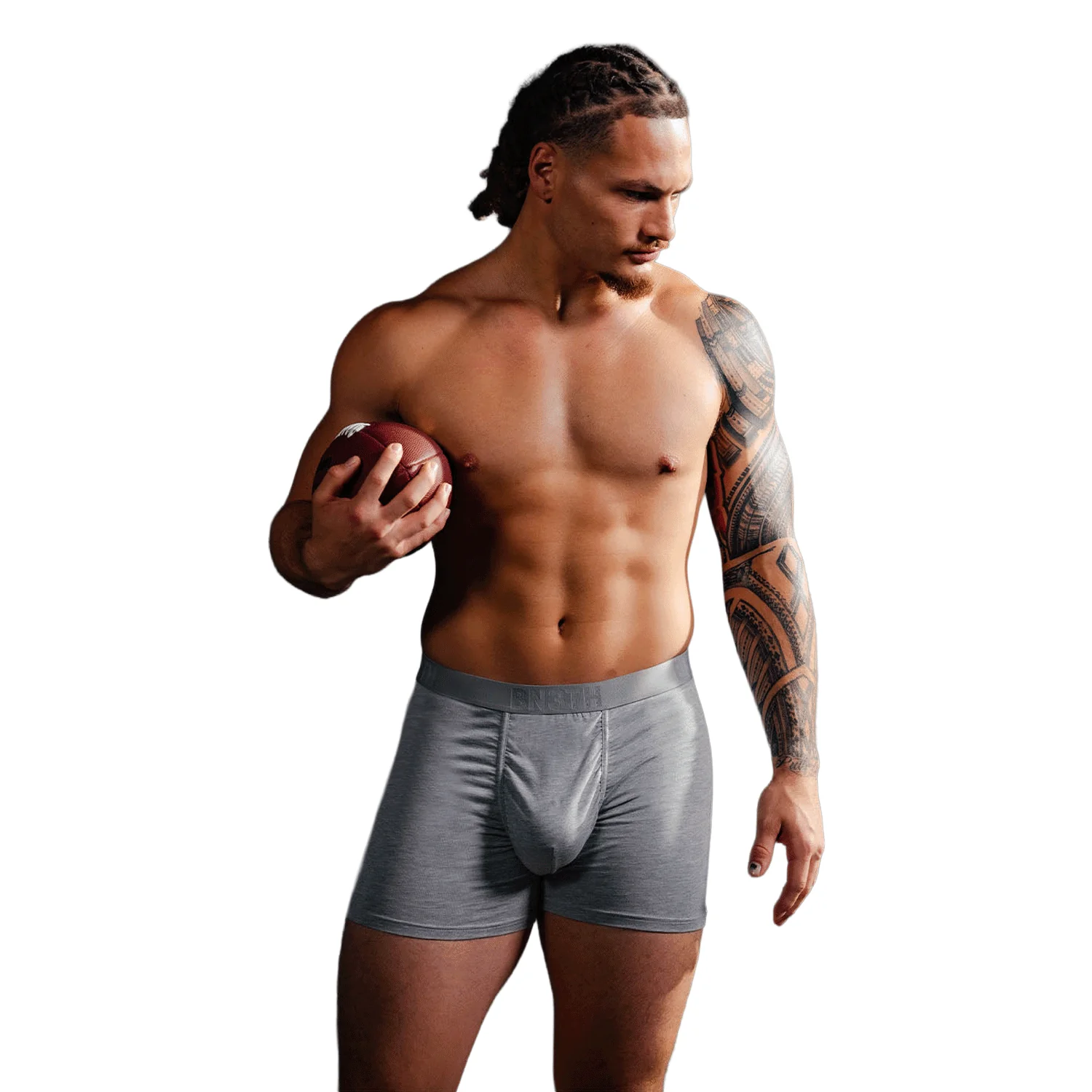 BN3TH Men's Essentials Boxer Brief Heather Grey - Image 3