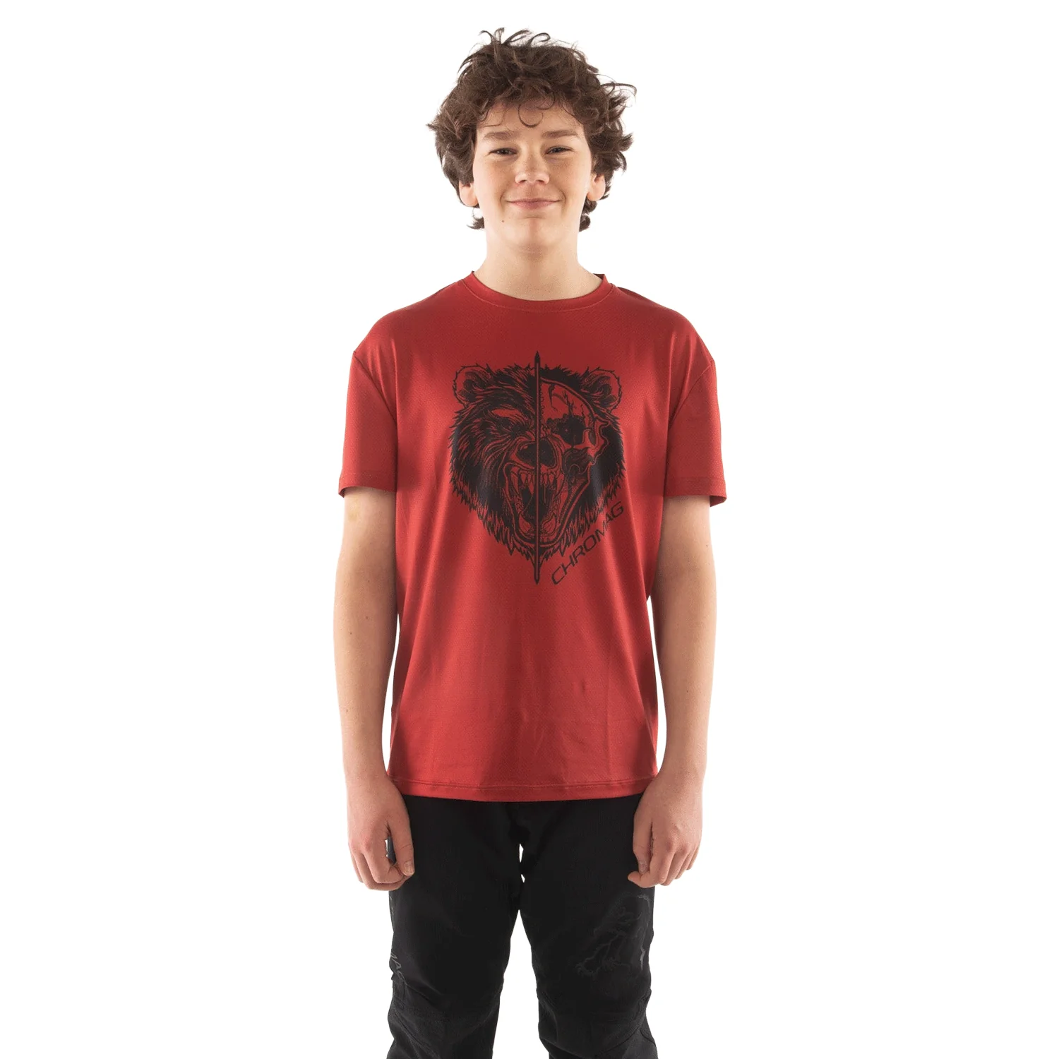 Chromag Kids Method Tech T-Shirt Burnt Red