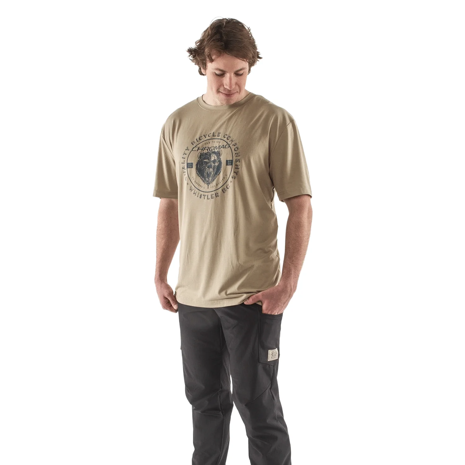Chromag Men's Ritual Tech T-Shirt Lockup Sand - Image 2