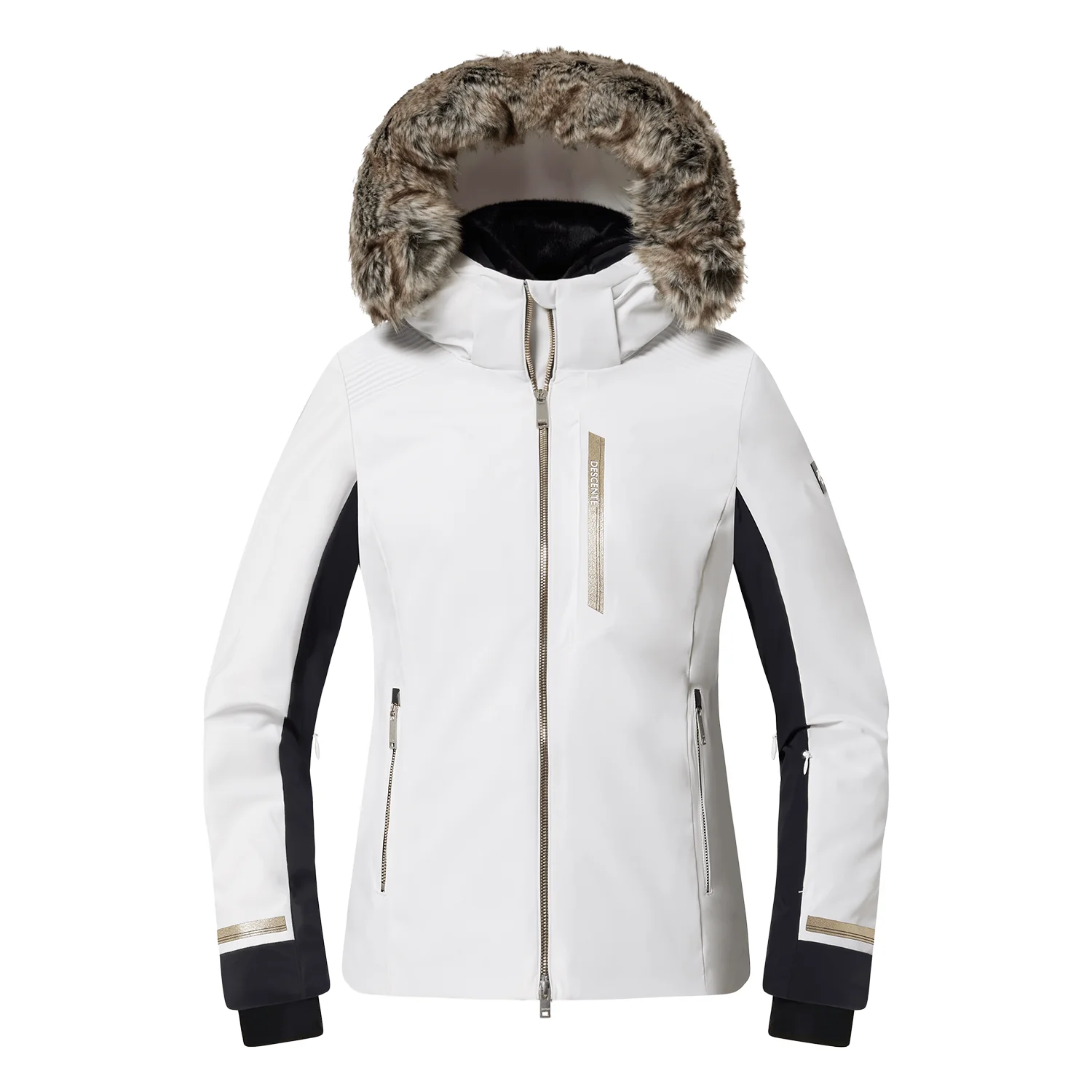 Descente Women's Shoulder Shirring Jacket 2026 Super White - Image 3