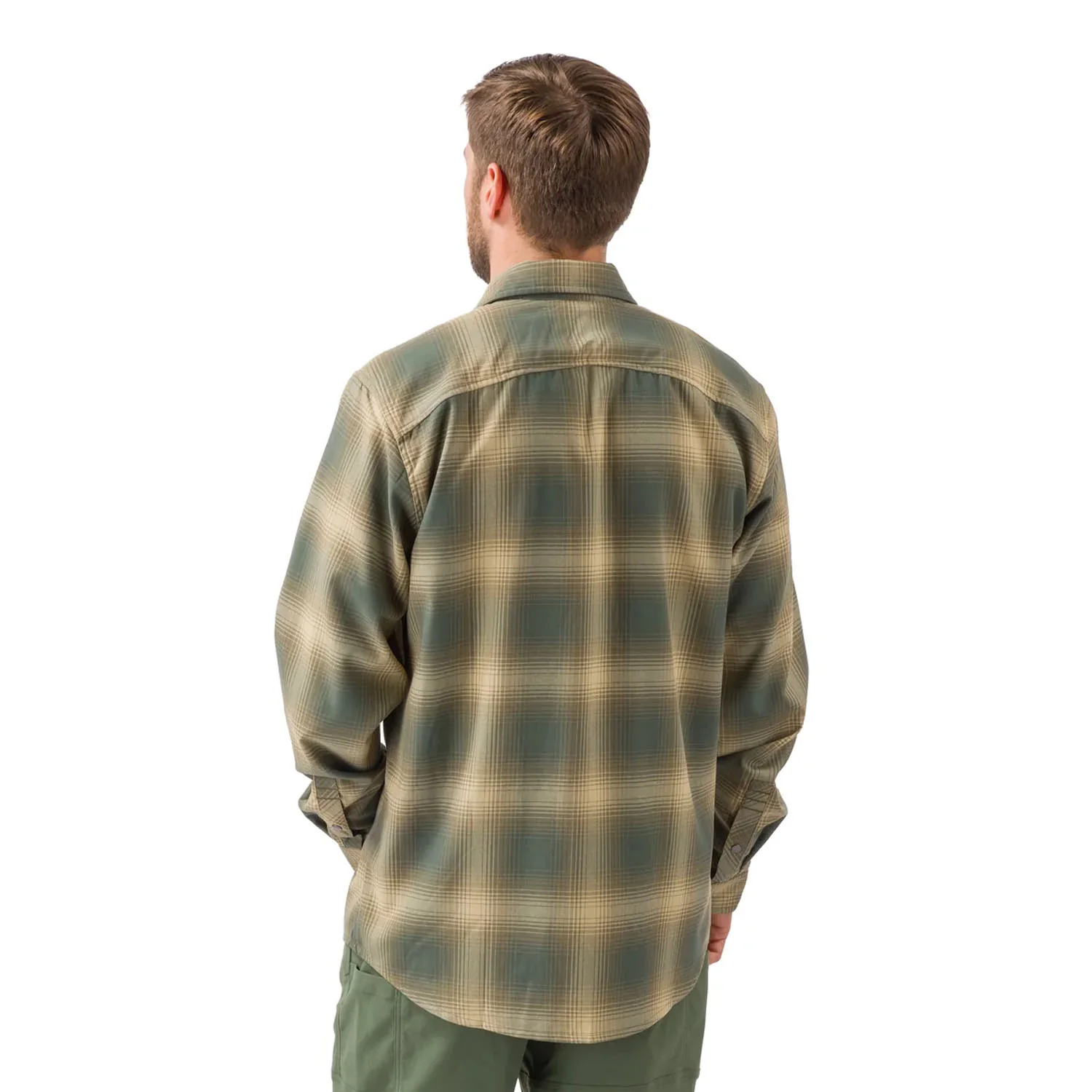 Flylow Men's Handlebar Tech Flannel Shirt Coyote - Image 2