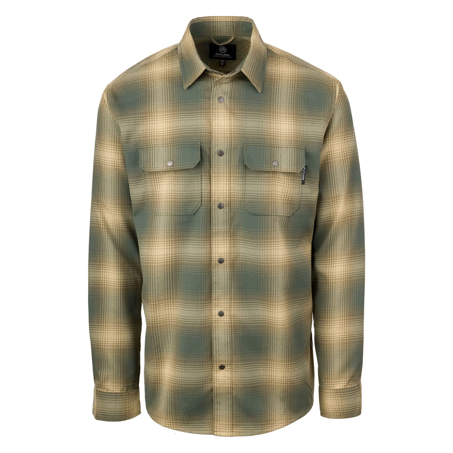 Flylow Men's Handlebar Tech Flannel Shirt Coyote - Image 3