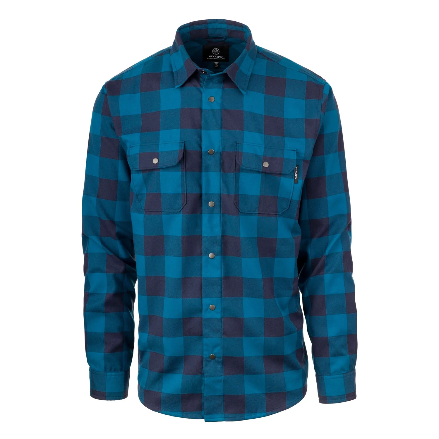 Flylow Men's Handlebar Tech Flannel Shirt Marine - Image 3