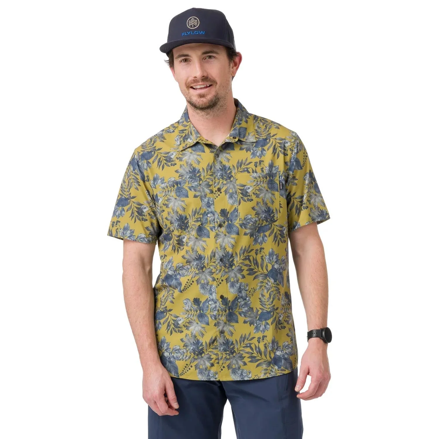 Flylow Men's Wesley Shirt Olive/Night Forest