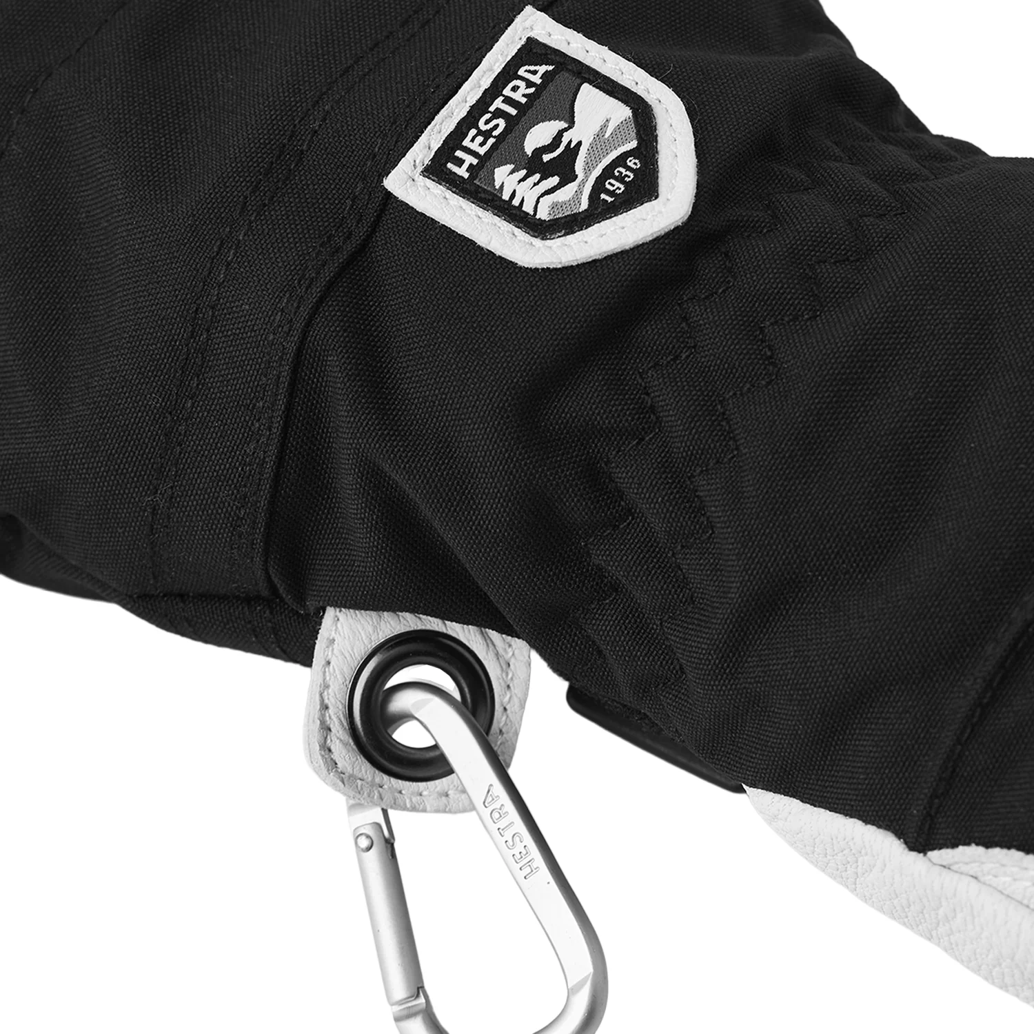 Hestra Women's Heli 3-Finger Mitt Black/Off White - Image 2