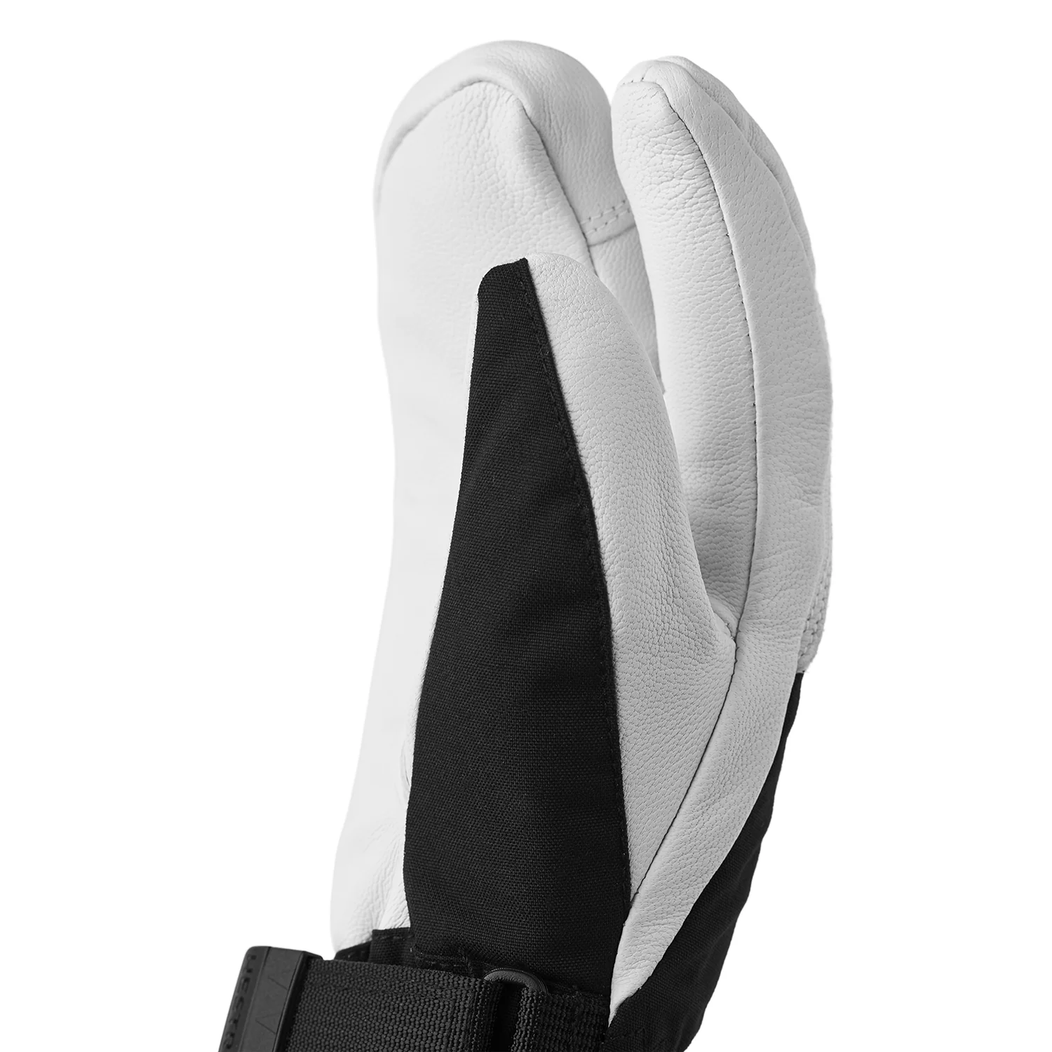 Hestra Women's Heli 3-Finger Mitt Black/Off White - Image 4