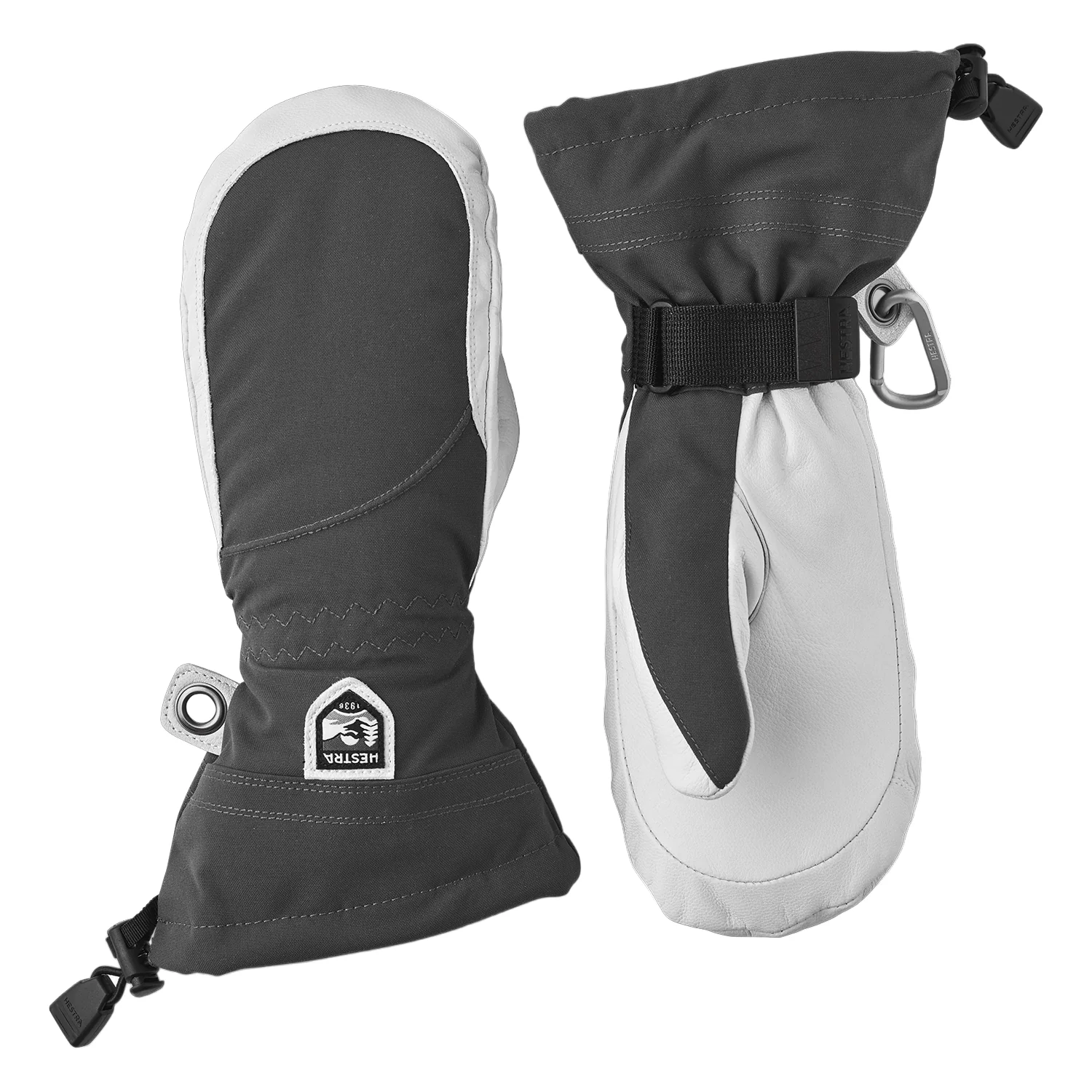 Hestra Women's Heli Ski Mitt Grey/Off White