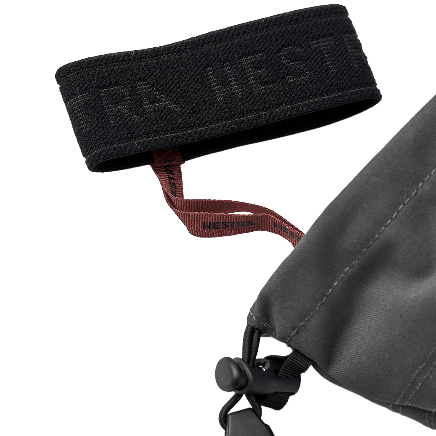 Hestra Men's Leather Heli 3-Finger Mitt Grey - Image 2