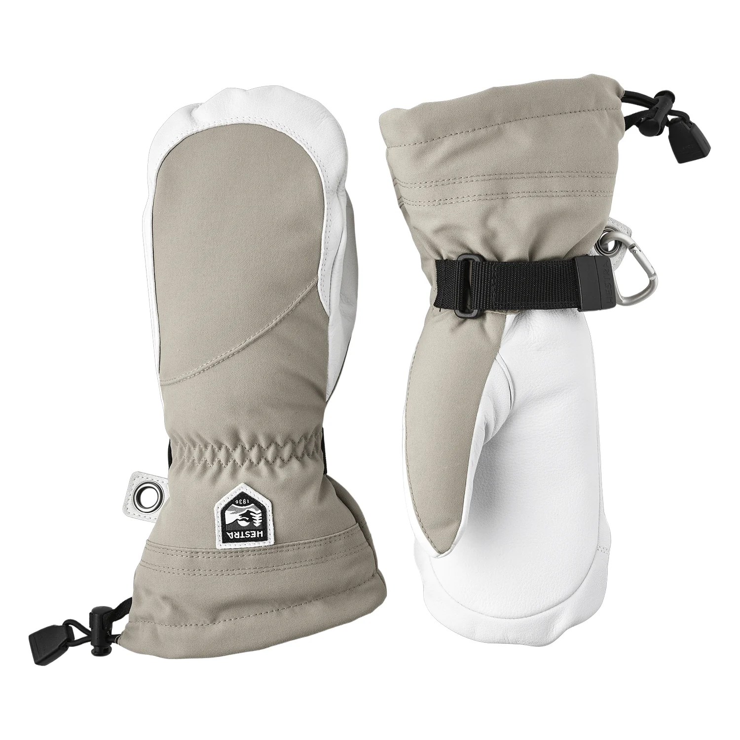 Hestra Women's Heli Ski Mitt Khaki/Off White