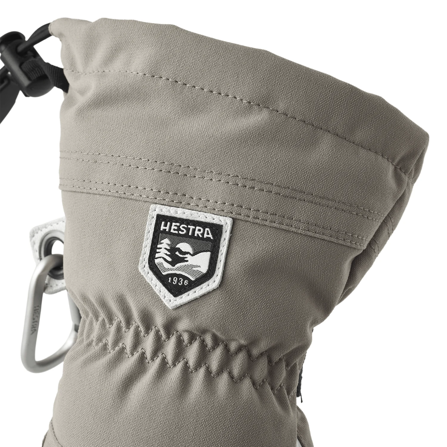 Hestra Women's Heli Ski Mitt Khaki/Off White - Image 2