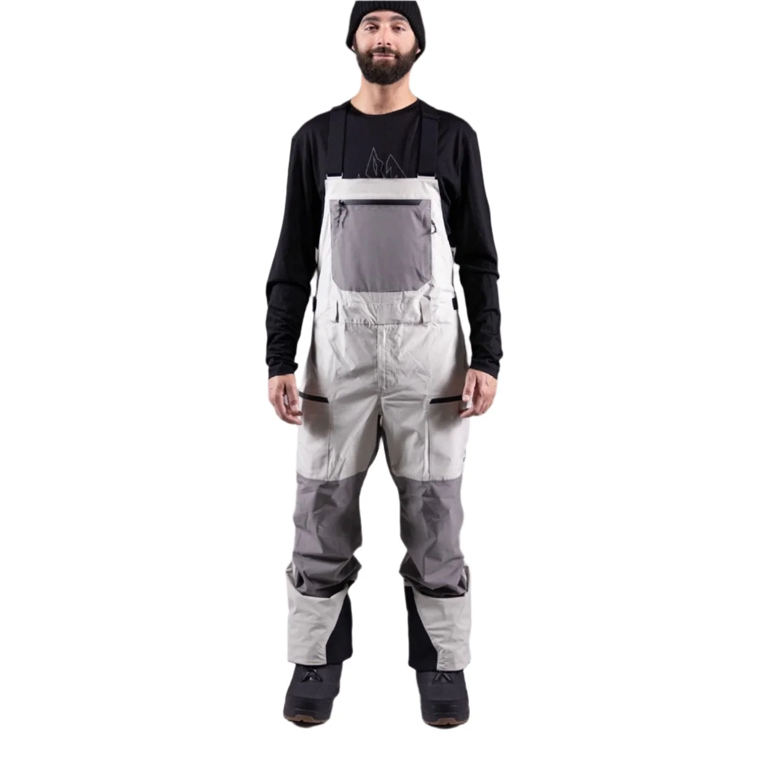 Jones Men's MTN Surf Recycled Bib Pant 2025 Smoke Grey