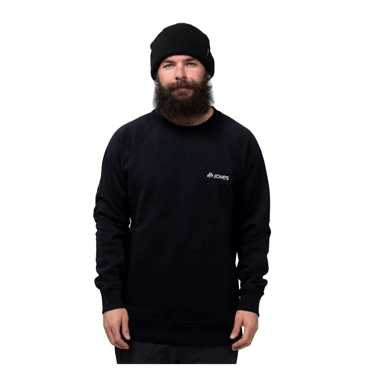 Jones Men's Sierra Organic Cotton Crew Sweater Stealth Black