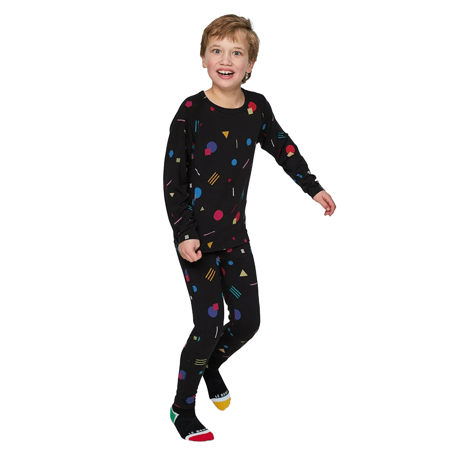 Le Bent Kid's Confetti Midweight Raglan 2026 Black Confetti