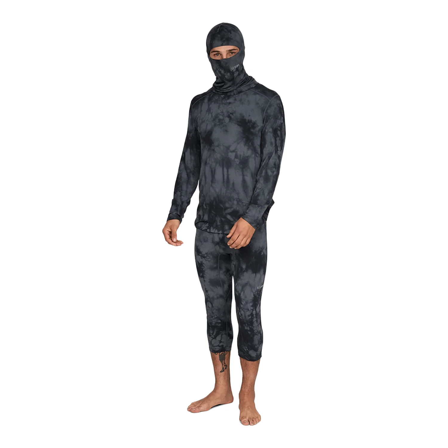 Le Bent Lightweight Balaclava Charcoal Tie Dye - Image 2