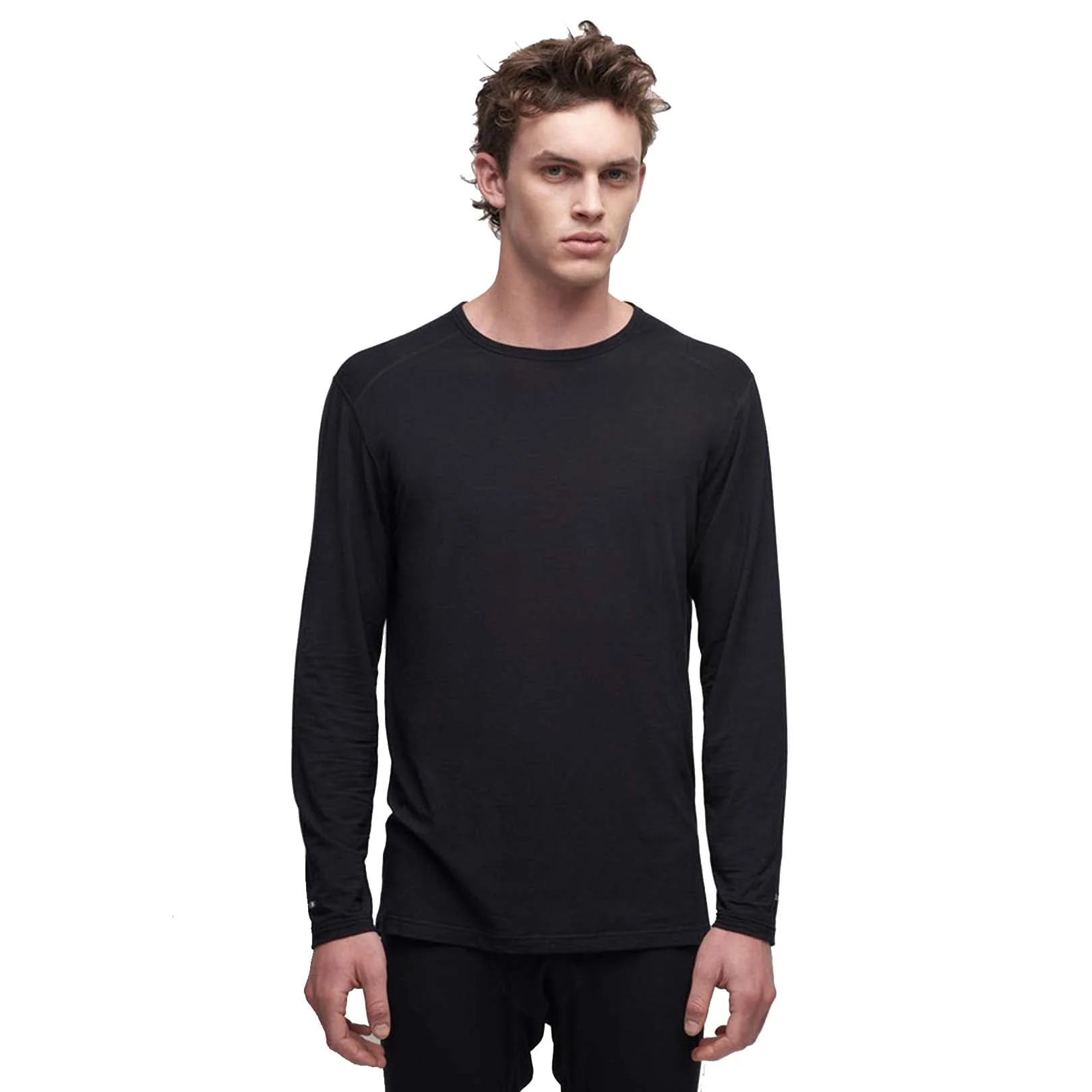 Le Bent Men's Core 200 Lightweight Crew Top 2025 Black