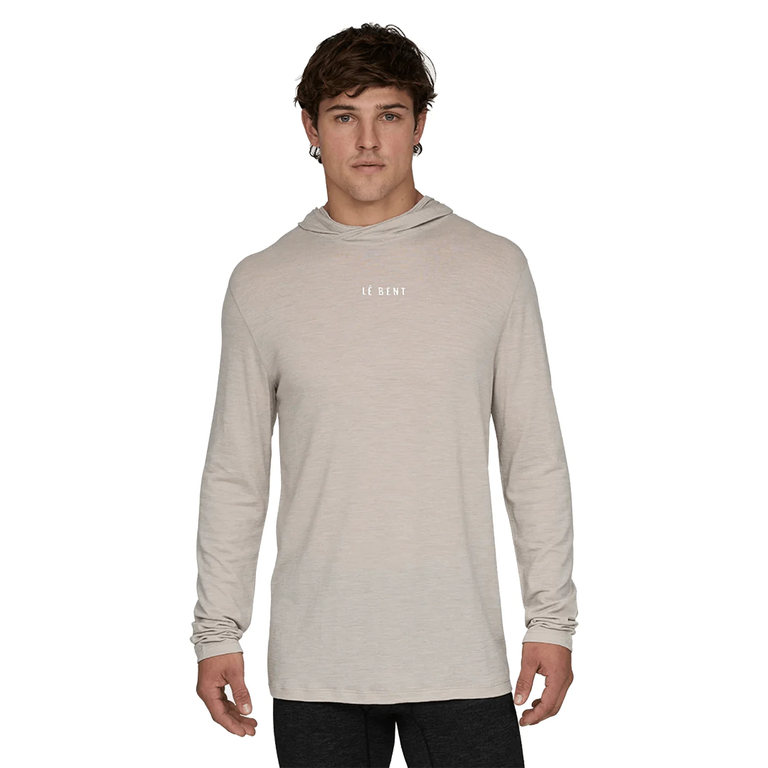 Le Bent Men's Featherweight L/S Hooded Crew 2026 Natural - Image 2