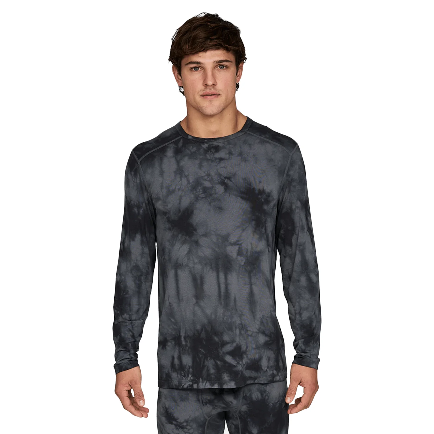 Le Bent Men's Lightweight Crew 2026 Charcoal Tie Dye