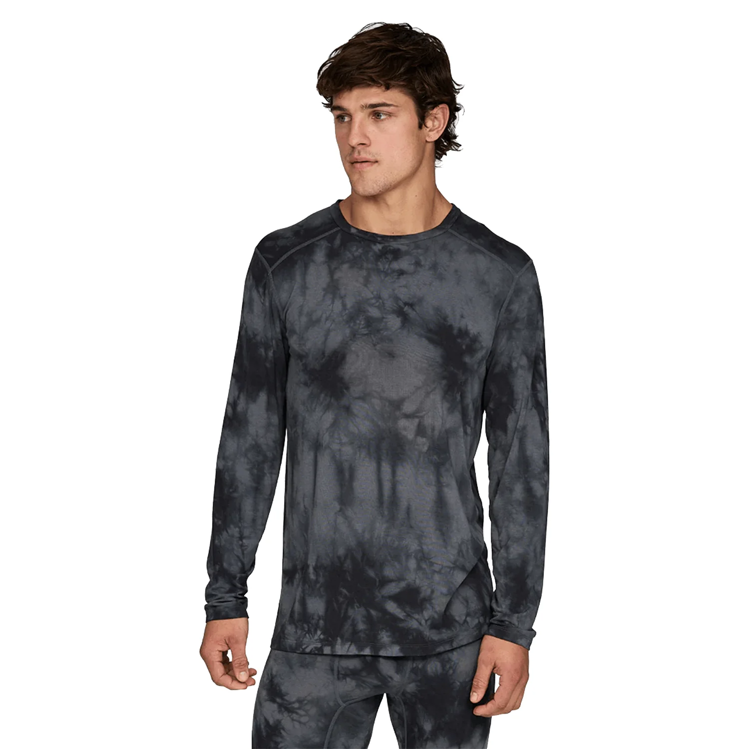 Le Bent Men's Lightweight Crew 2026 Charcoal Tie Dye - Image 2