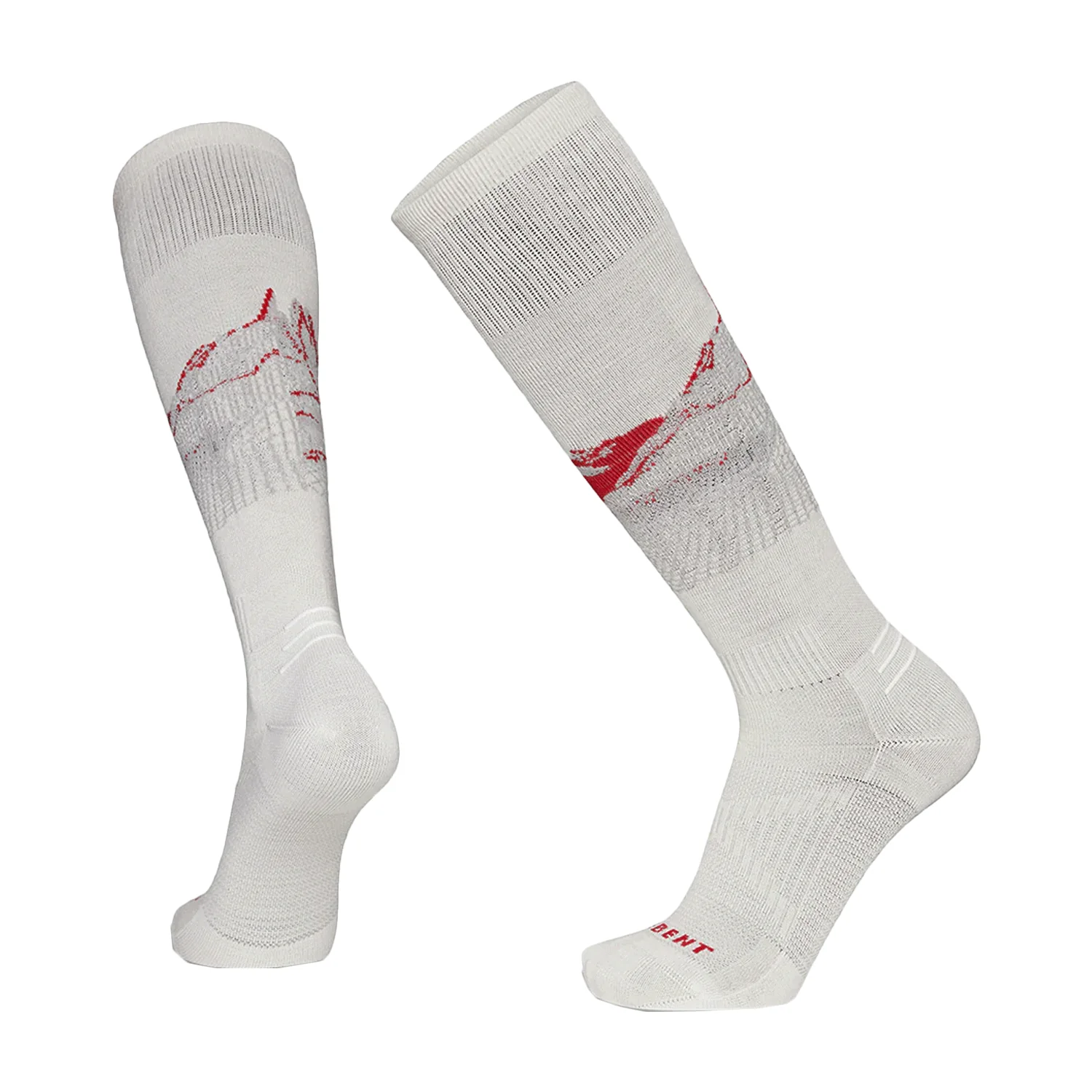 Le Bent Women's Elyse Saugstad Pro Series Zero Cushion Snow Sock Lily White