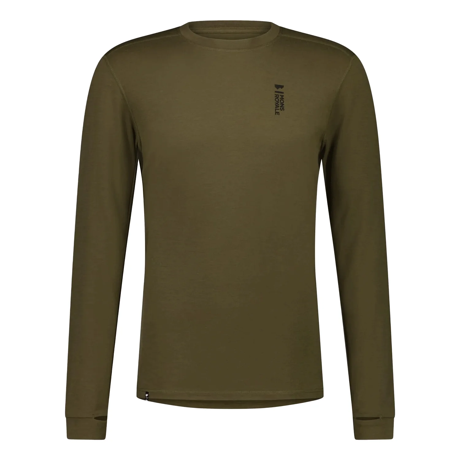 Mons Royale Men's Cascade Merino Flex 200 L/S Top 2025 Dark Olive - Image 3