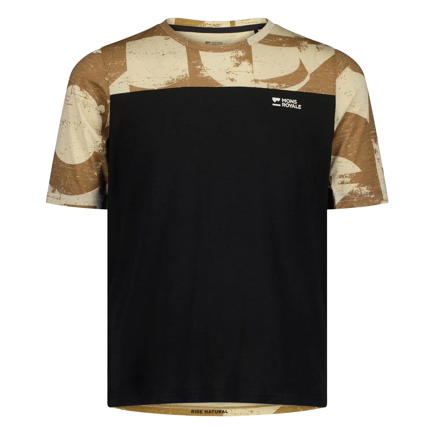 Mons Royale Men's Diversion Merino Bike S/S Jersey Mr Grunge/Black - Image 3