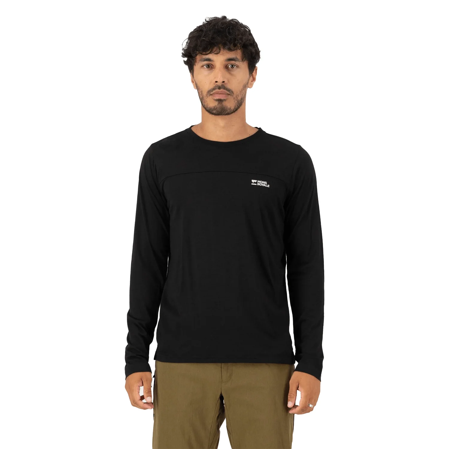 Mons Royale Men's Diversion Merino L/S Bike Jersey Black