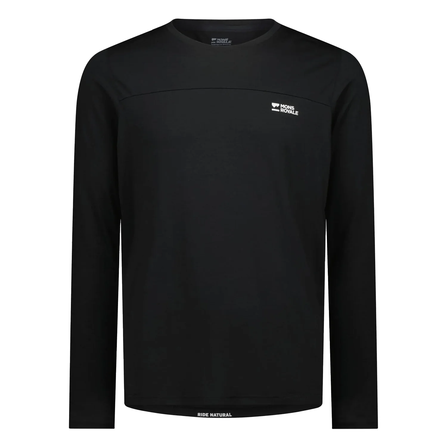 Mons Royale Men's Diversion Merino L/S Bike Jersey Black - Image 3