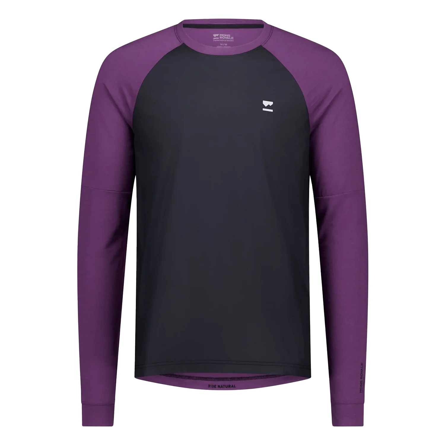 Mons Royale Men's Tarn Merino Bike Wind Jersey Black/Boysenberry - Image 3