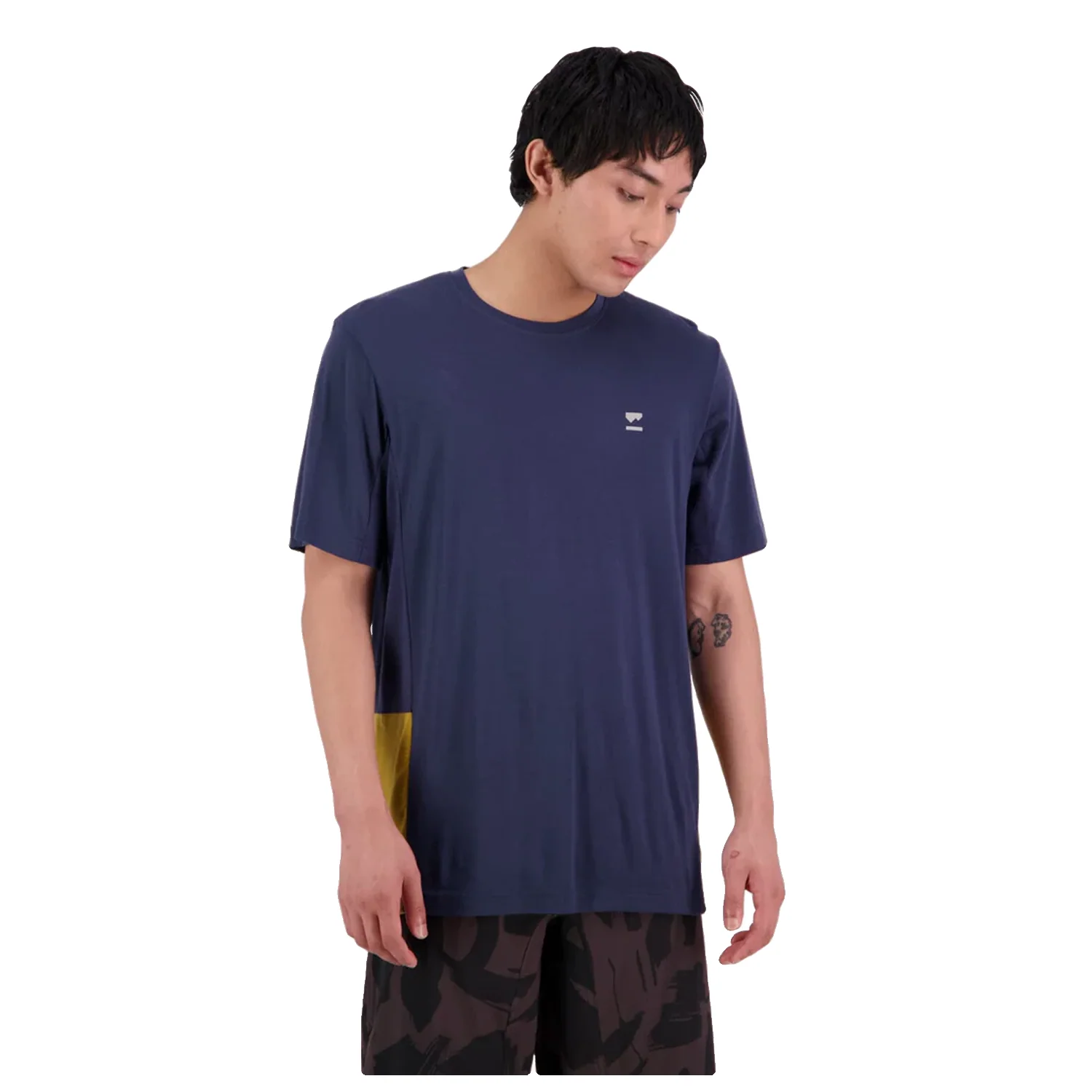Mons Royale Men's Tarn Merino Shift T Shirt 2024 Cumin/Midnight
