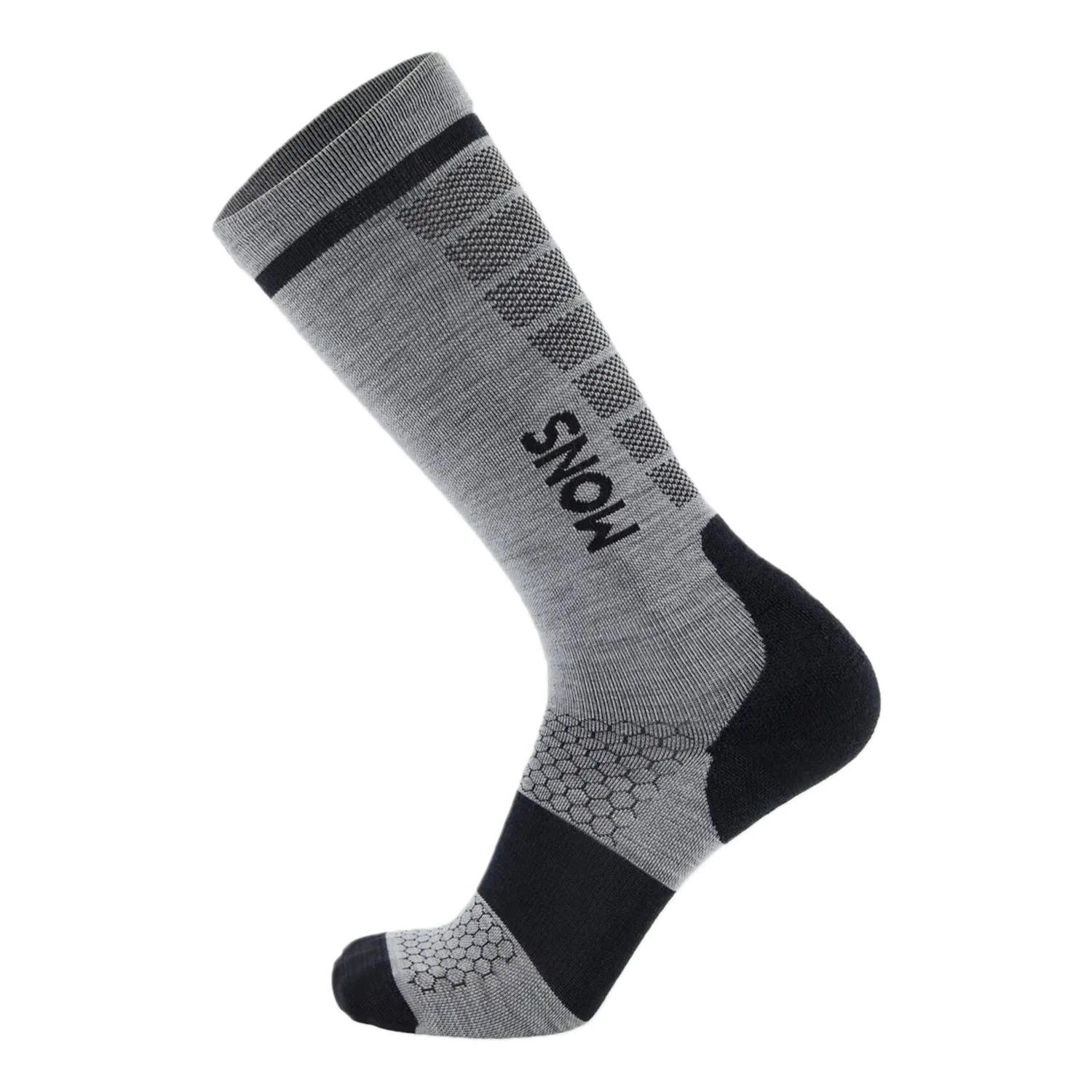 Mons Royale Pro Lite Snow Sock Grey Marl