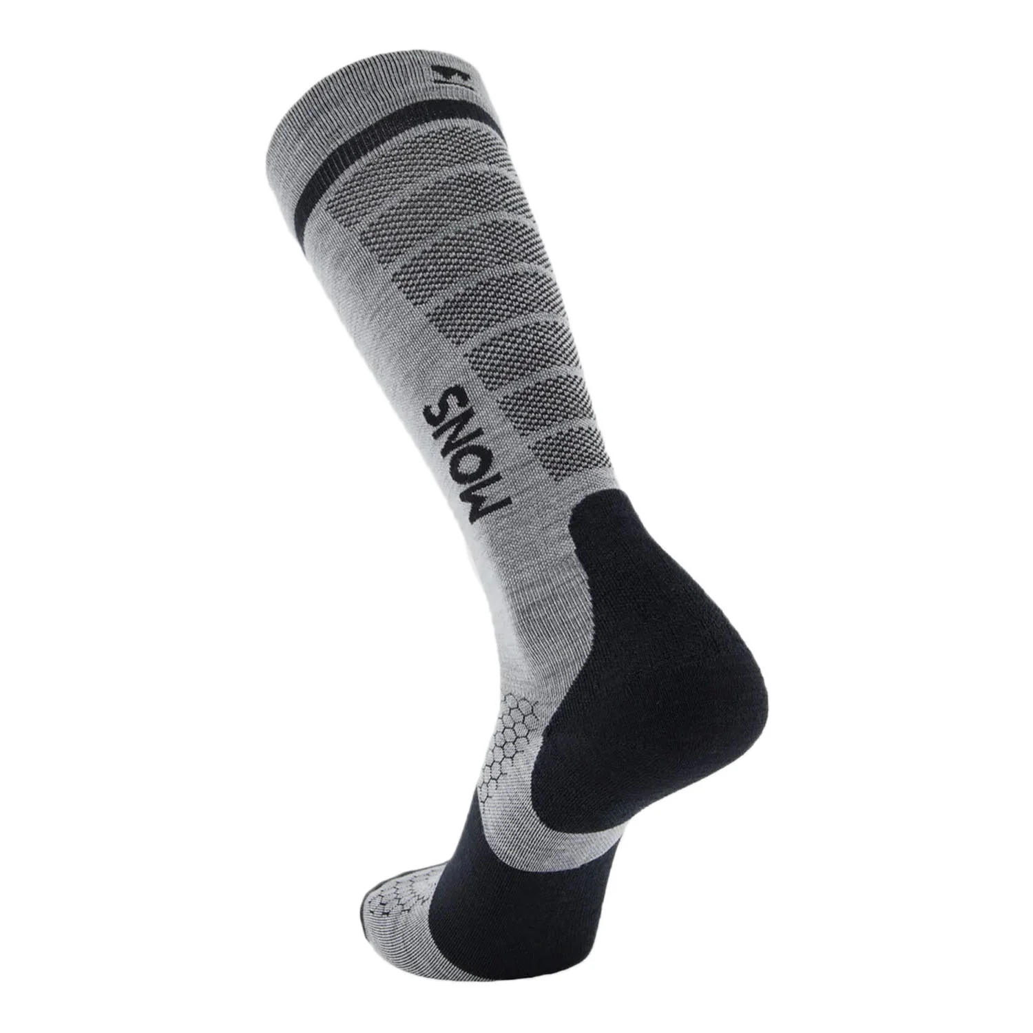 Mons Royale Pro Lite Snow Sock Grey Marl - Image 2