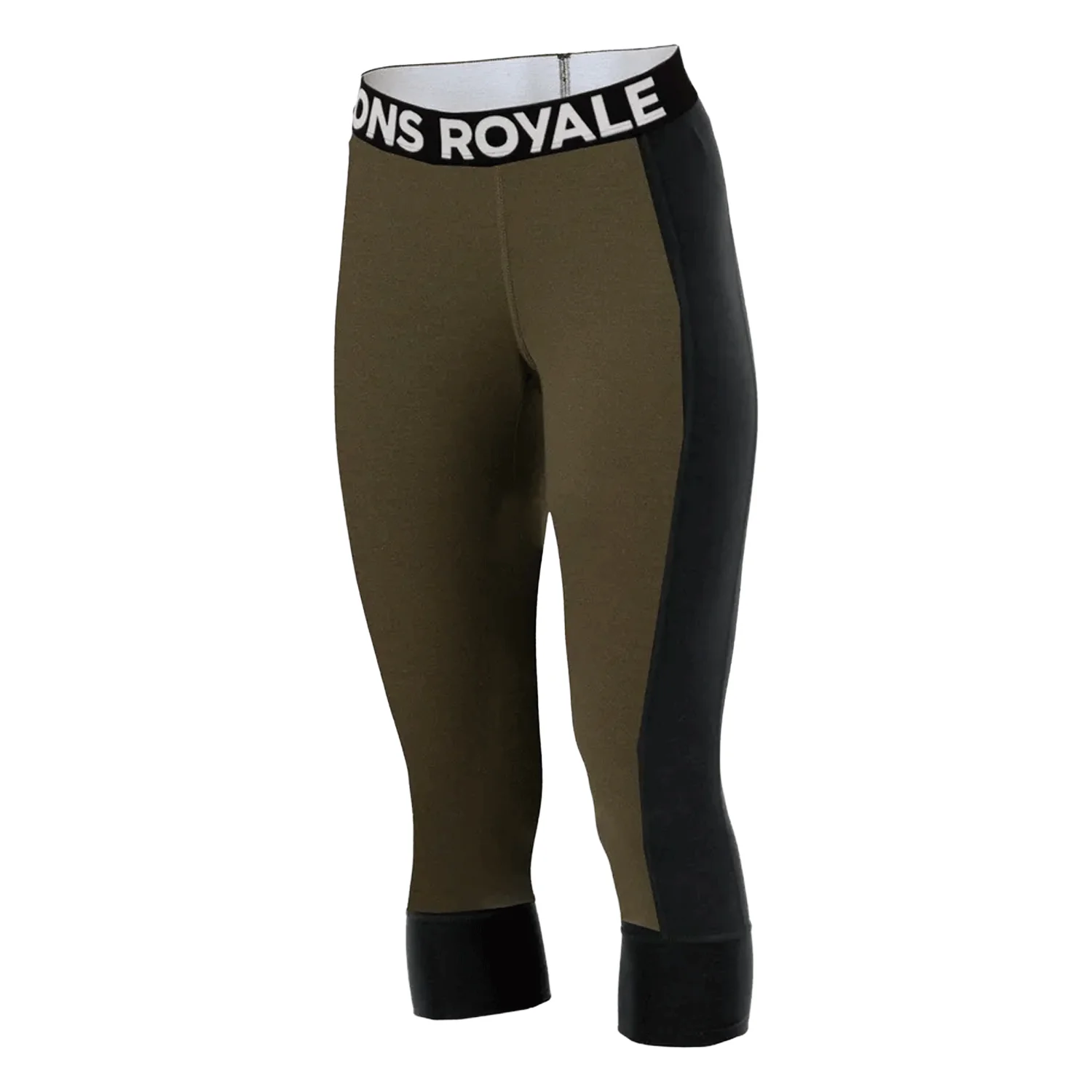 Mons Royale Women's Cascade Merino 3/4 Base Layer Legging 2026 Dark Olive - Image 4