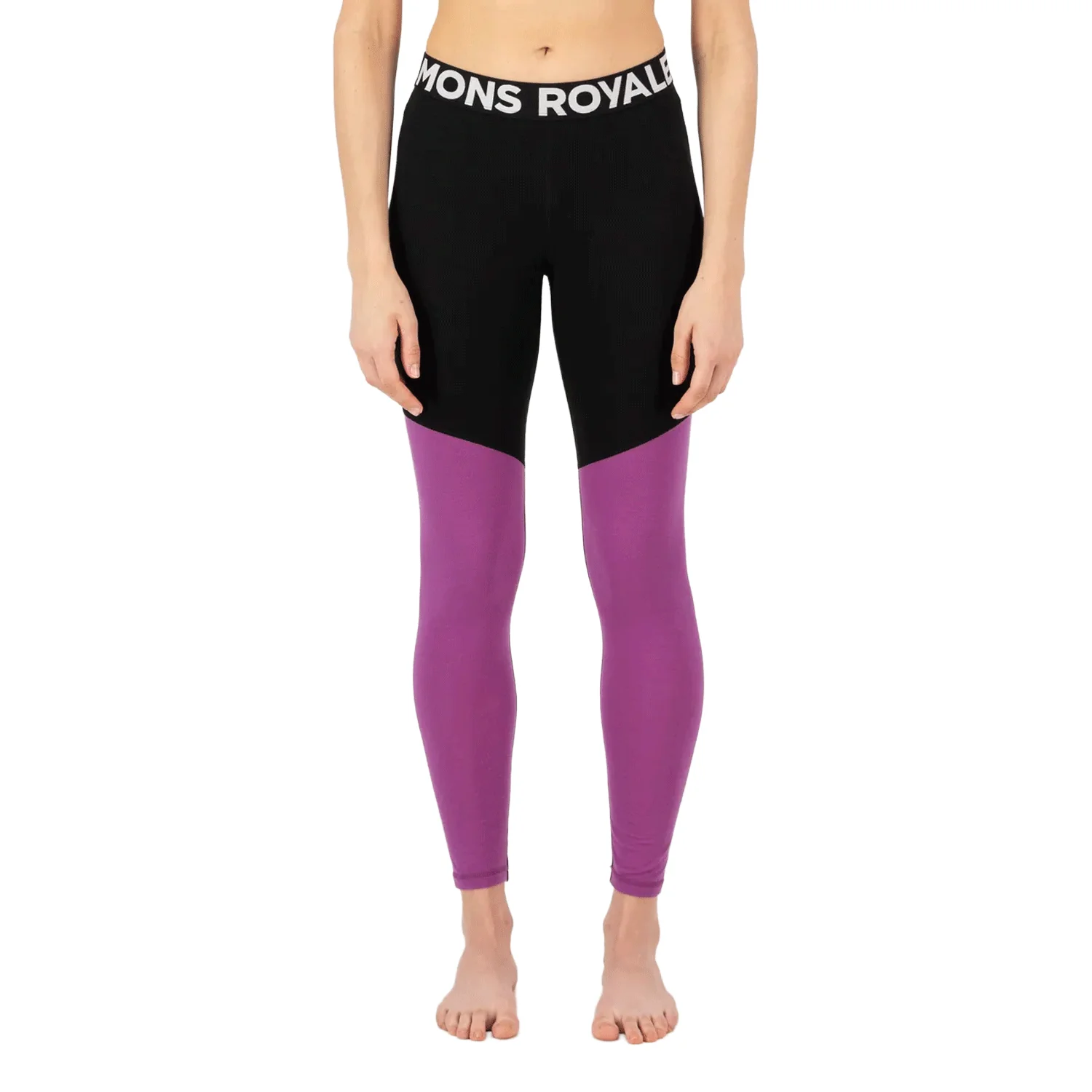 Mons Royale Women's Cascade Merino Base Layer Legging 2026 Purple Bolt