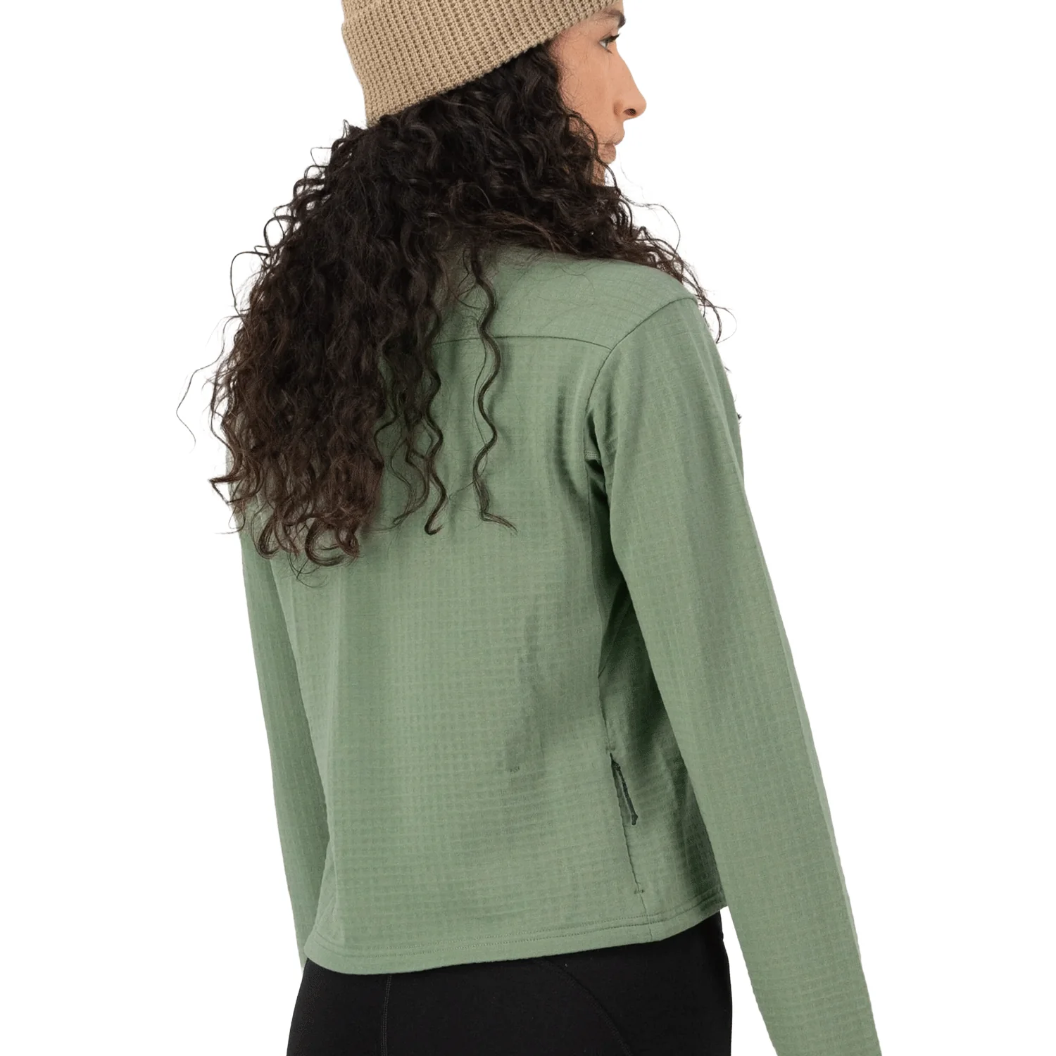 Mons Royale Women's Offgrid Merino Long Sleeve Fleece 2026 Willow - Image 3